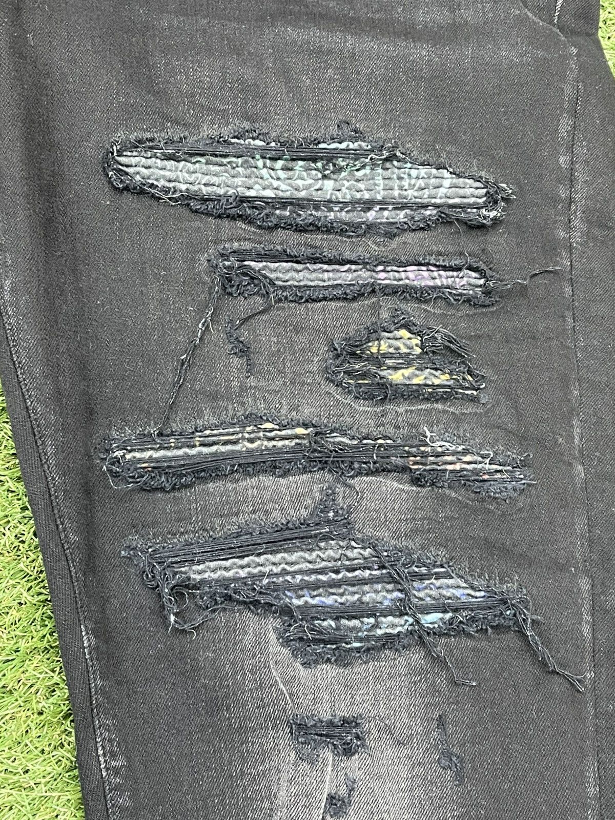 Amiri Size 40 - Amiri Black Multi Color MX1 Jeans $1090 Retail Size US 40 / EU 56 - 4 Thumbnail