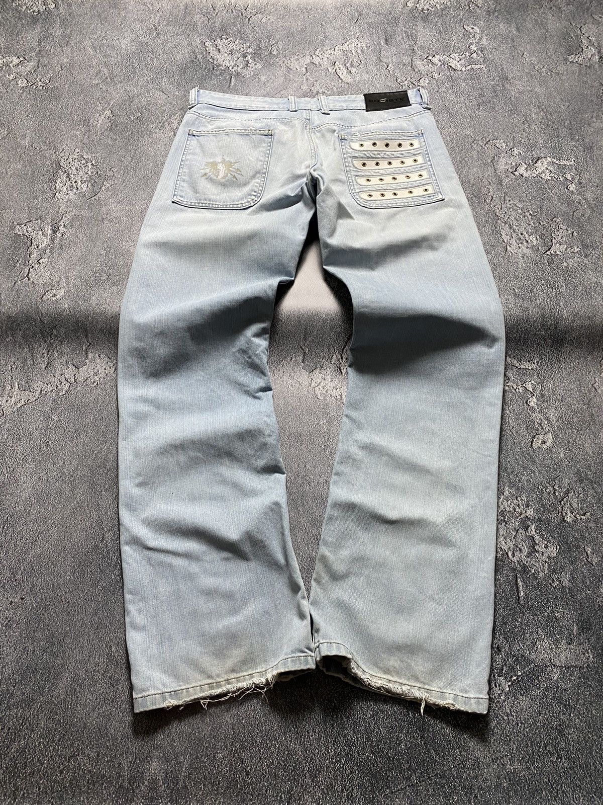 Anime × Japanese Brand Egoiste VNTG Embroidered Pulls Flare Y2K Jeans Pants Size US 34 / EU 50 - 10 Thumbnail
