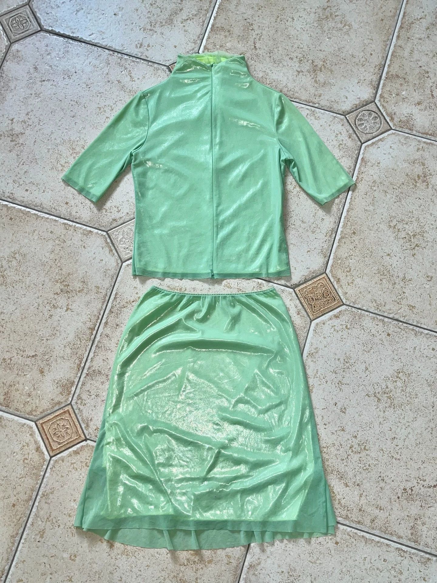 Vivienne Tam Vivienne Tam 90s Mint Green Iridescent Mesh Set 0 Size XS / US 0-2 / IT 36-38 - 7 Thumbnail