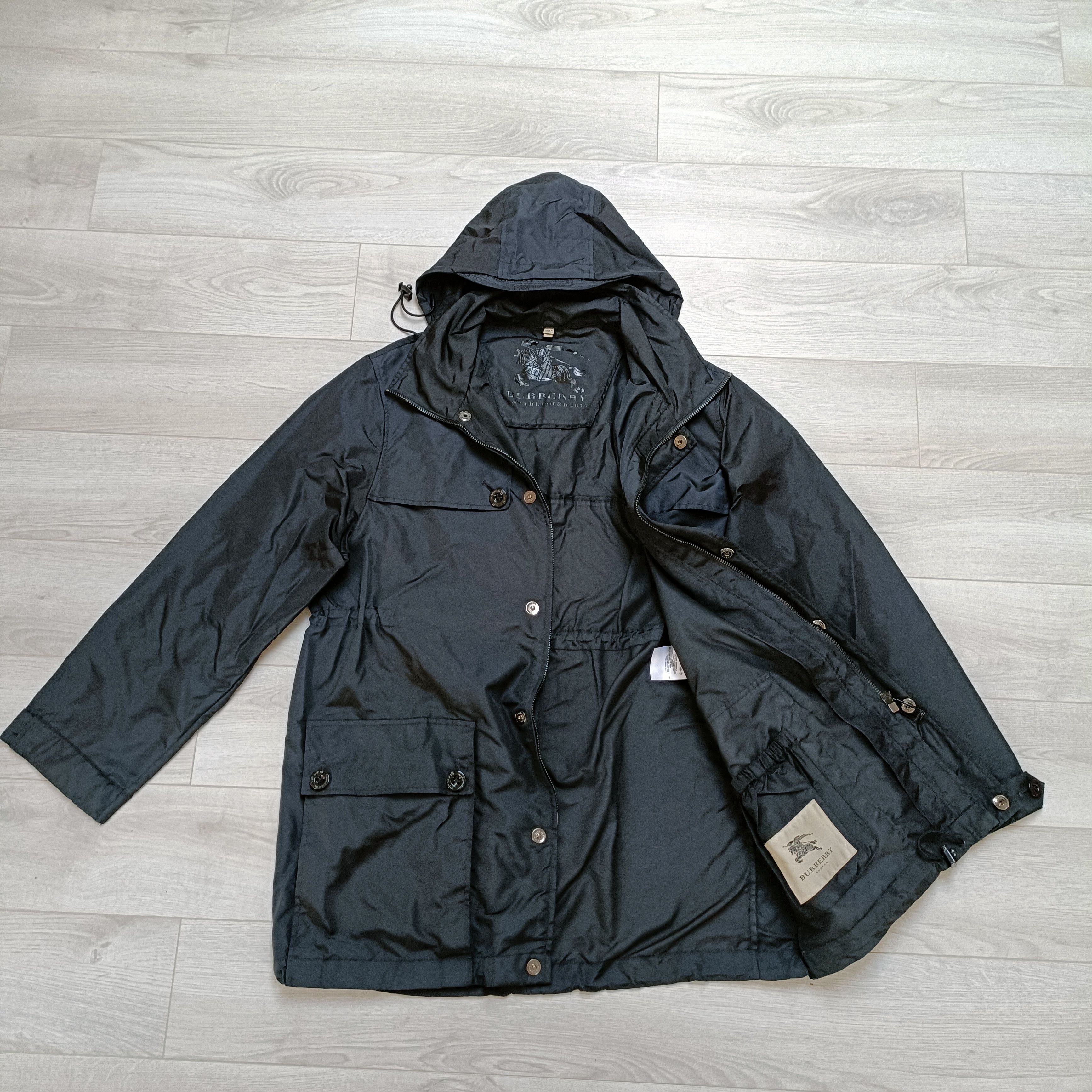 Burberry Men's Black Full Zip Hooded Coat ! Size US XL / EU 56 / 4 - 3 Thumbnail