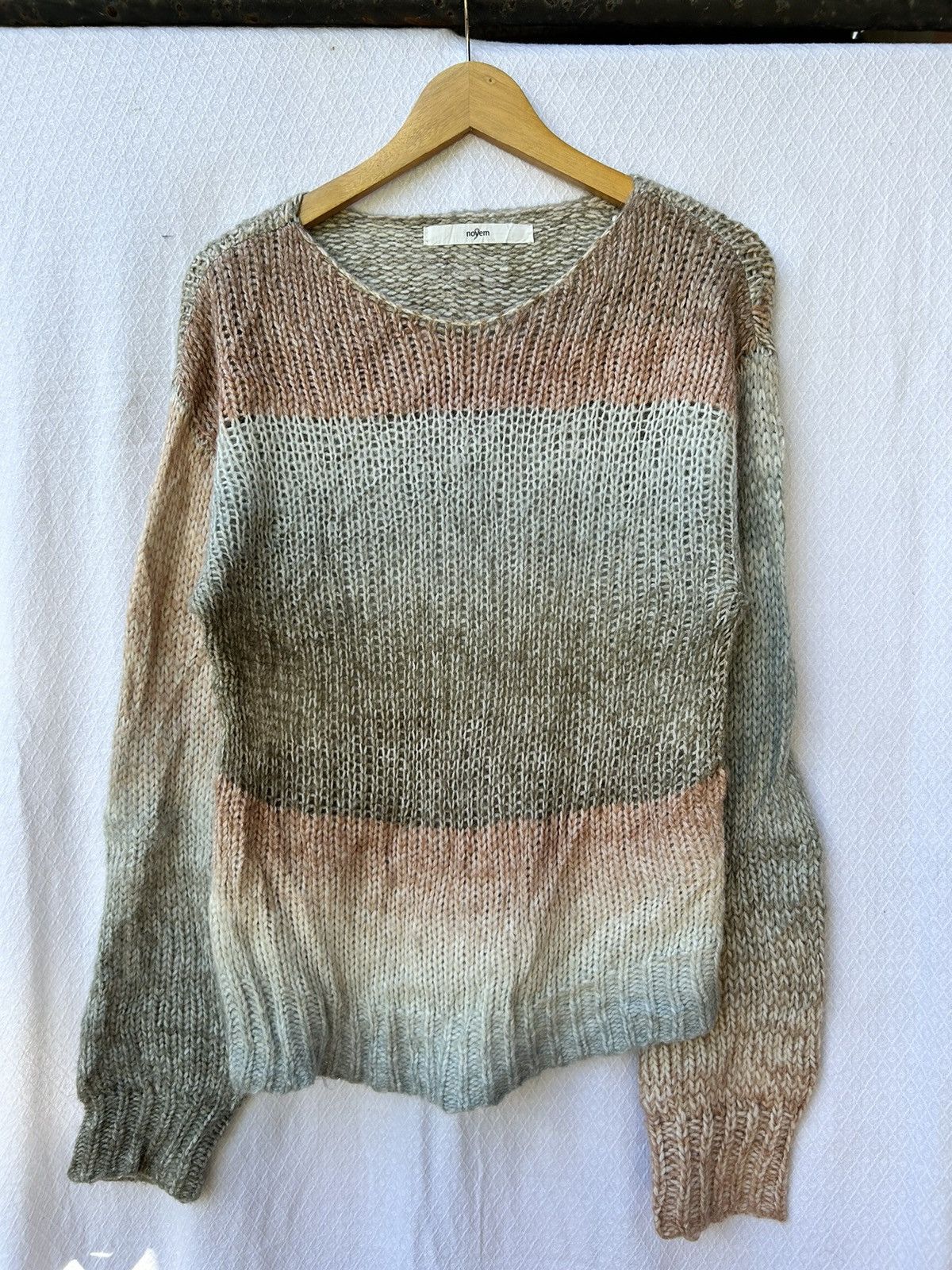 Japanese Brand BINDINGOFFER💸Novem fuzzy mohair japanese fishnet style knit Size US M / EU 48-50 / 2 - 1 Thumbnail