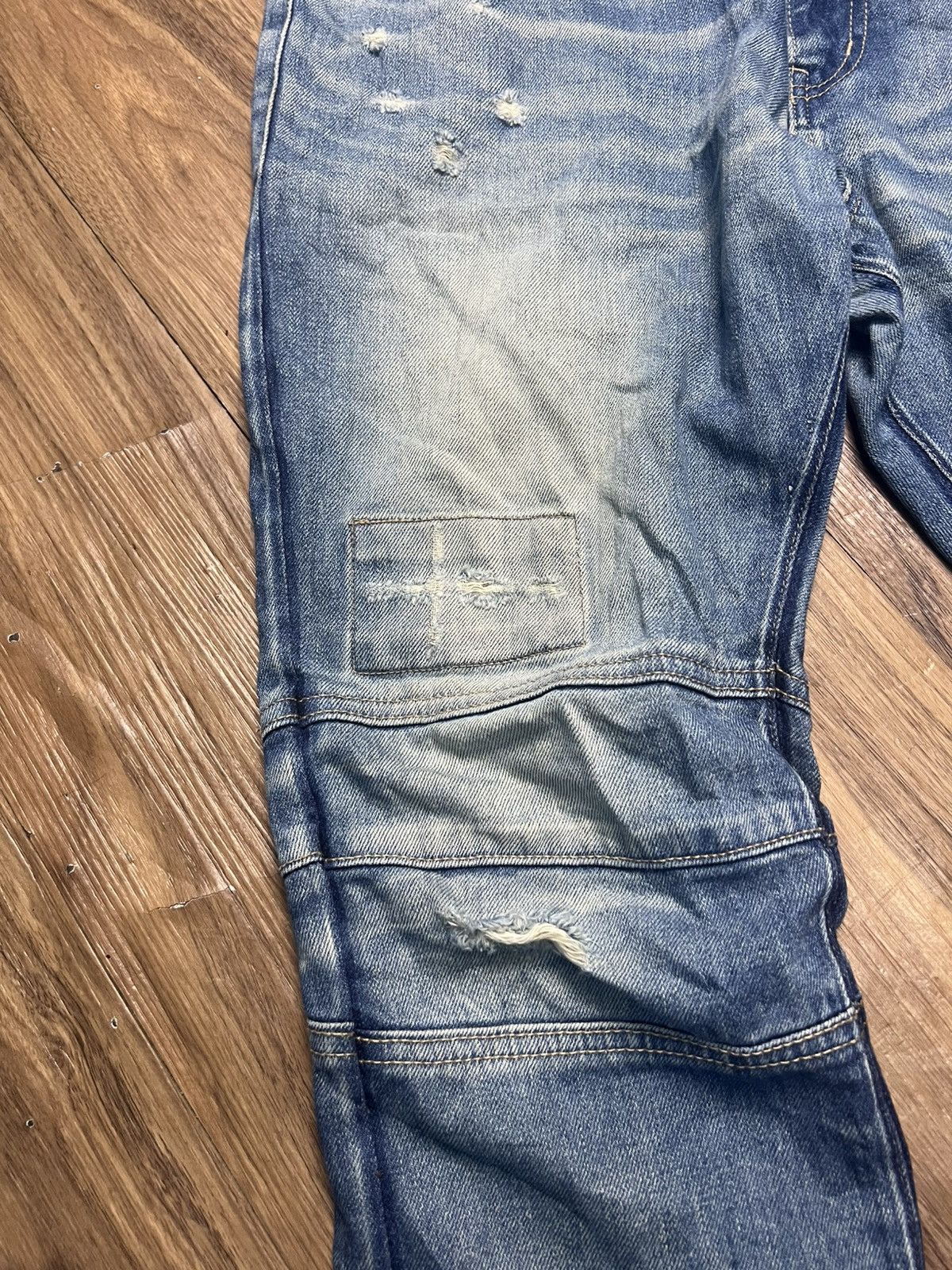 Hysteric Glamour Glamb Tokyo Japan Biker Distressed Patchwork Denim Jeans(42) Size US 35 - 5 Thumbnail