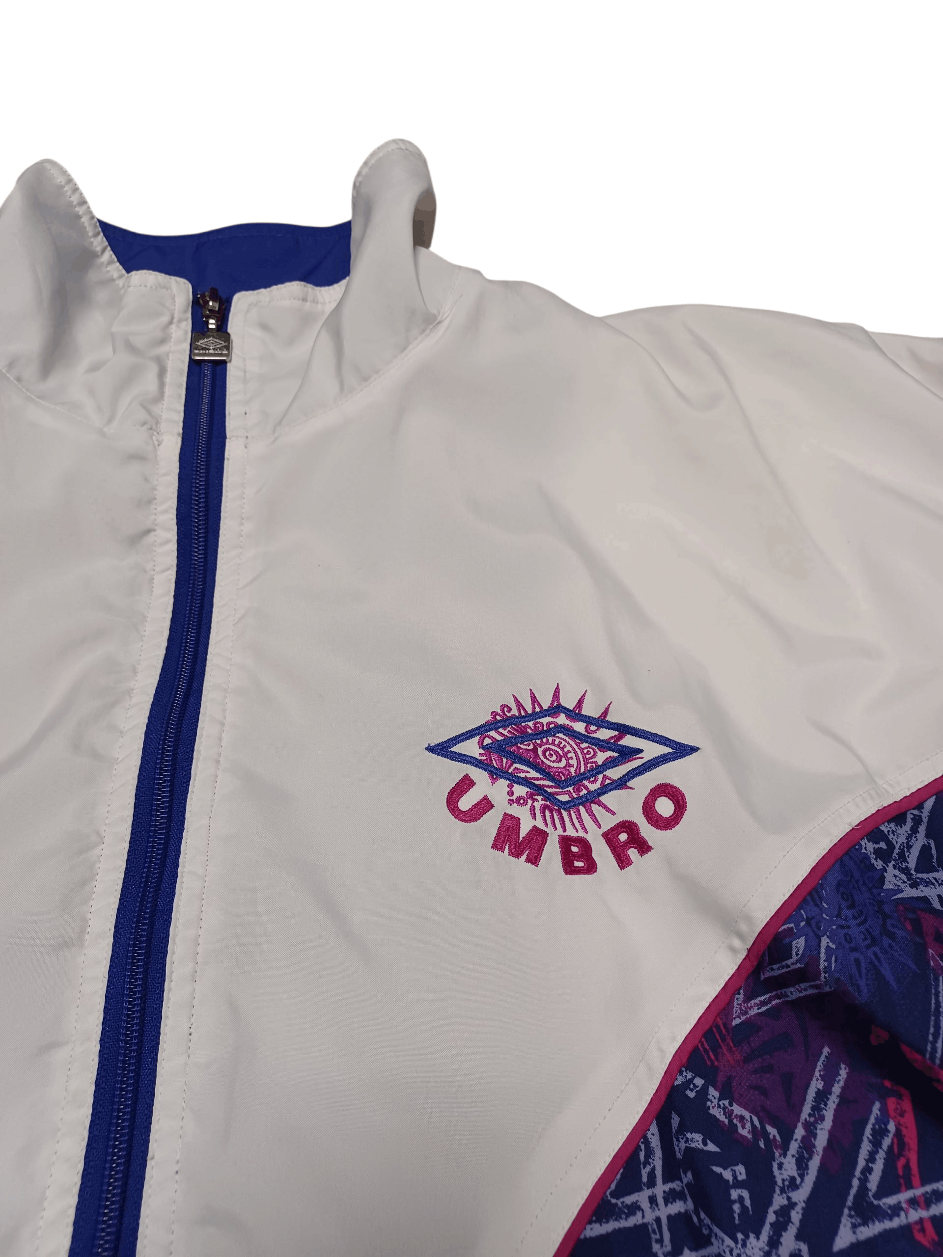 Umbro UMBRO VINTAGE NYLON FIRE DRILL JACKET SPORTSWEAR 90S Size US XL / EU 56 / 4 - 2 Thumbnail
