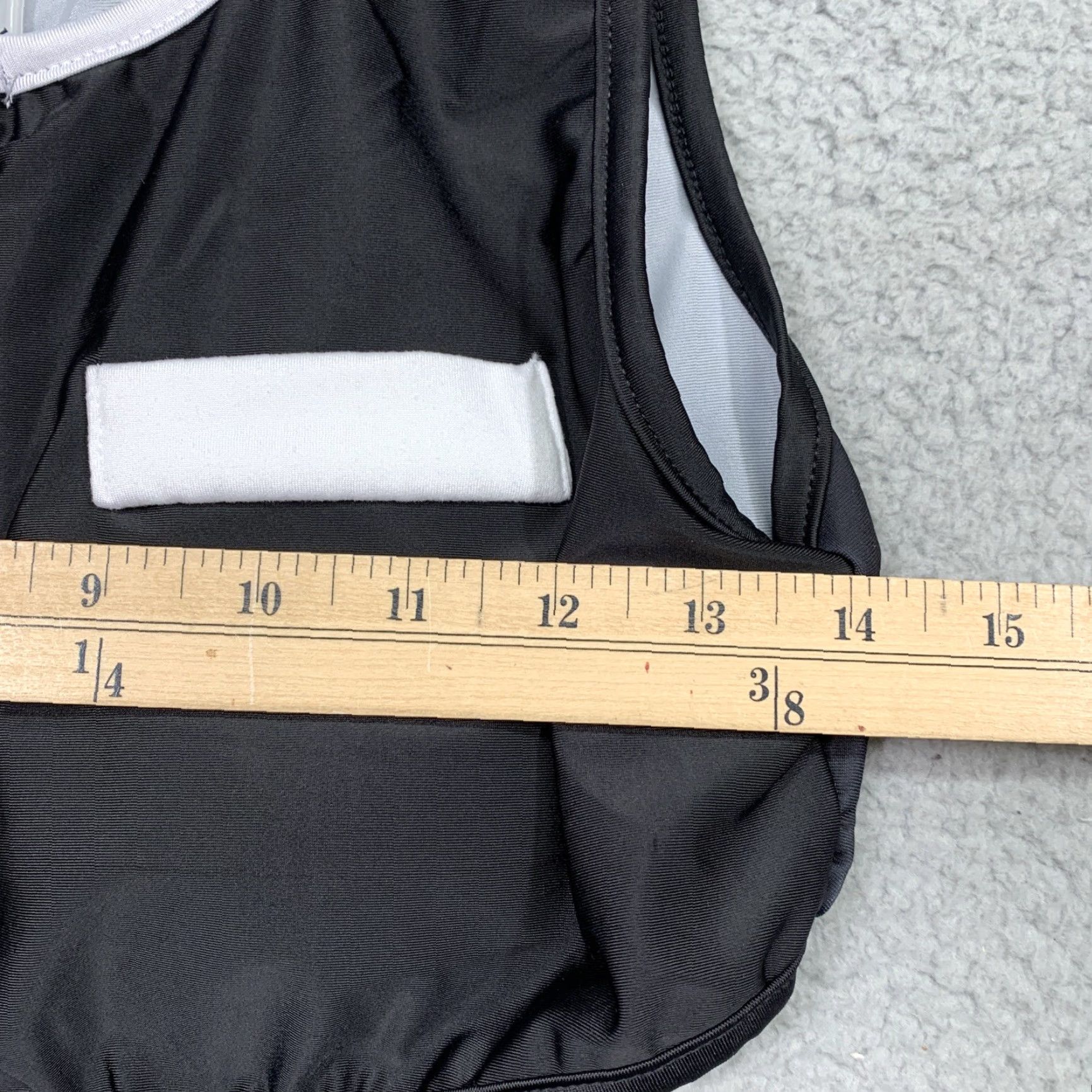 B Sides 2 Pc Swimsuit M Padded Black w/White Trim Bottom Sides Crisscross Openings NWOT Women's Swimsuit M Black & White Trim Vintage: No Damen Men? Size 32" / US 10 / IT 46 - 4 Thumbnail