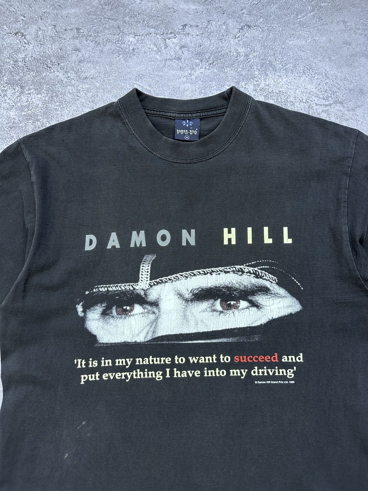 Formula 1 Damon Hill Grand Prix 1999 Vintage T-Shirt Formula 1 Faded Size US M / EU 48-50 / 2 - 2 Thumbnail