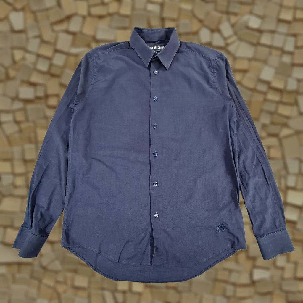 Vilebrequin Vilebrequin Shirt Mens Blue Navy Small Cotton Long Sleeve Button-Up Casual Regular Womens? Size US S / EU 44-46 / 1 - 1 Thumbnail