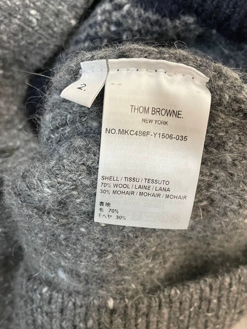 Thom Browne Thom Browne size2 Gray and blue woolen marie capes Size US M / EU 48-50 / 2 - 5 Thumbnail