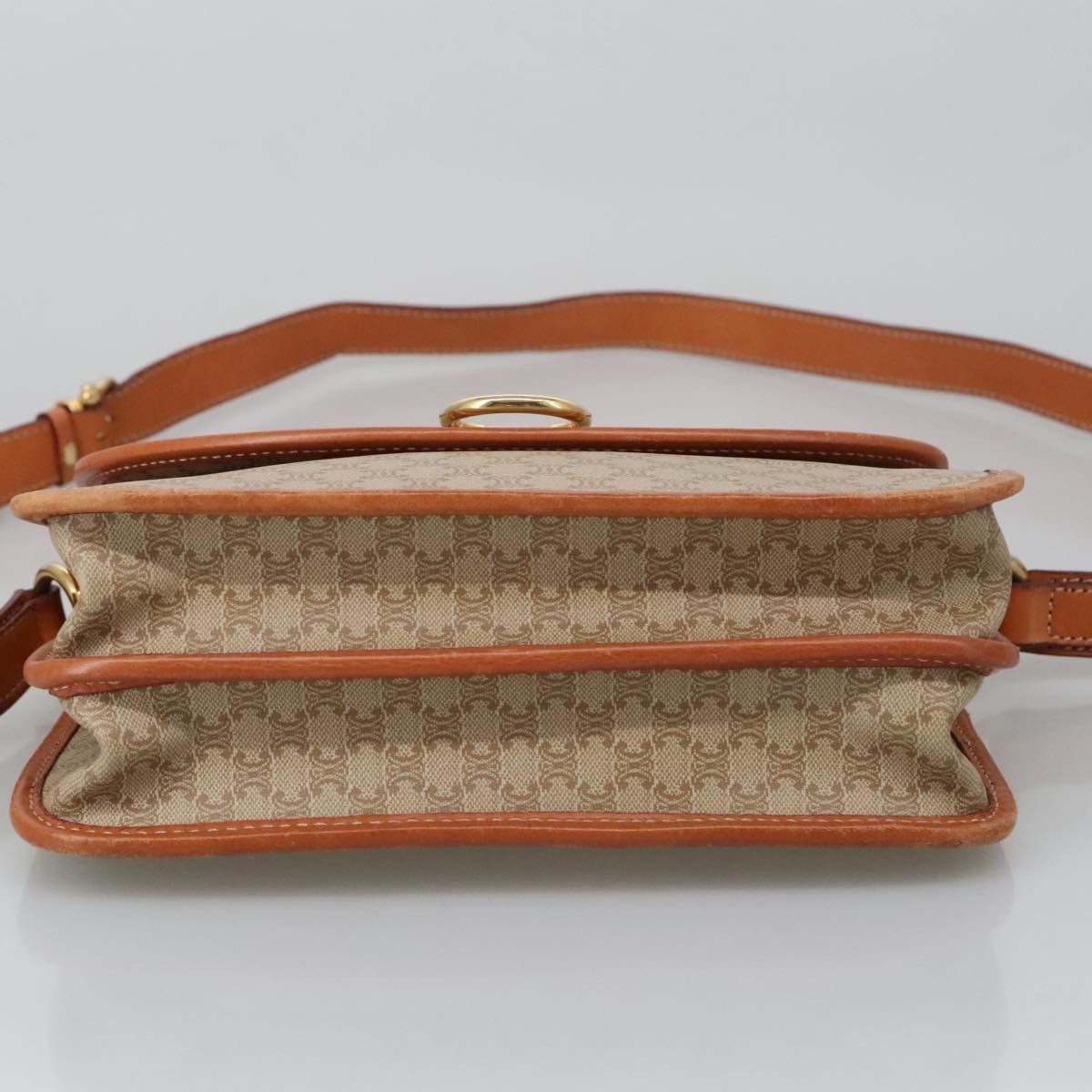 Celine CELINE Macadam Canvas Shoulder Bag Beige Gold Size ONE SIZE - 5 Thumbnail