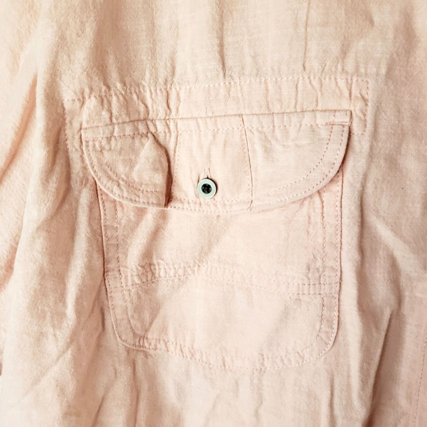 Pinko Black Jack Button Down Shirt 4XL Coral Pink Short Sleeve Pockets Men Size US XXL / EU 58 / 5 - 5 Thumbnail