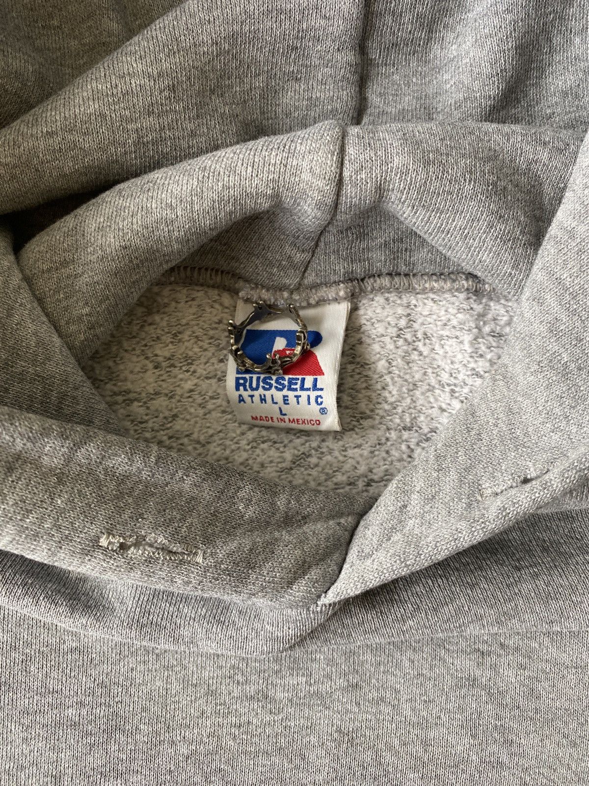 Russell Athletic 90s Russell Athletic Vintage Boxy Gray Hoodie Size US L / EU 52-54 / 3 - 5 Thumbnail