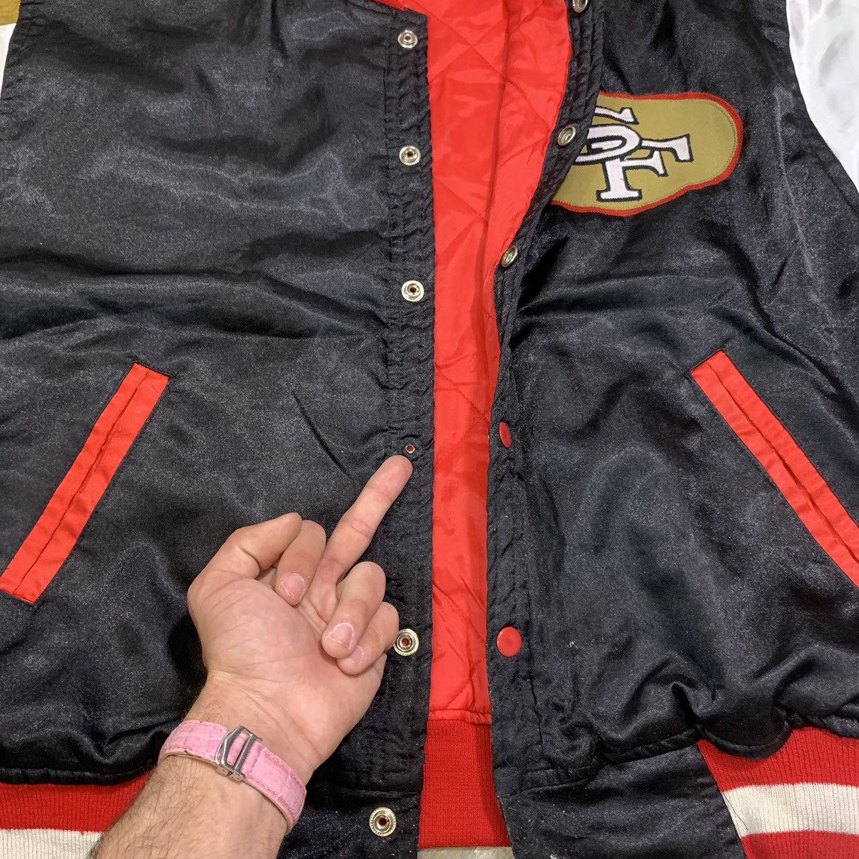 NFL × Vintage ✅OFFERS. SAN FRANCISCO JACKET WITH FOOTBALL HELMET Size US L / EU 52-54 / 3 - 11 Thumbnail