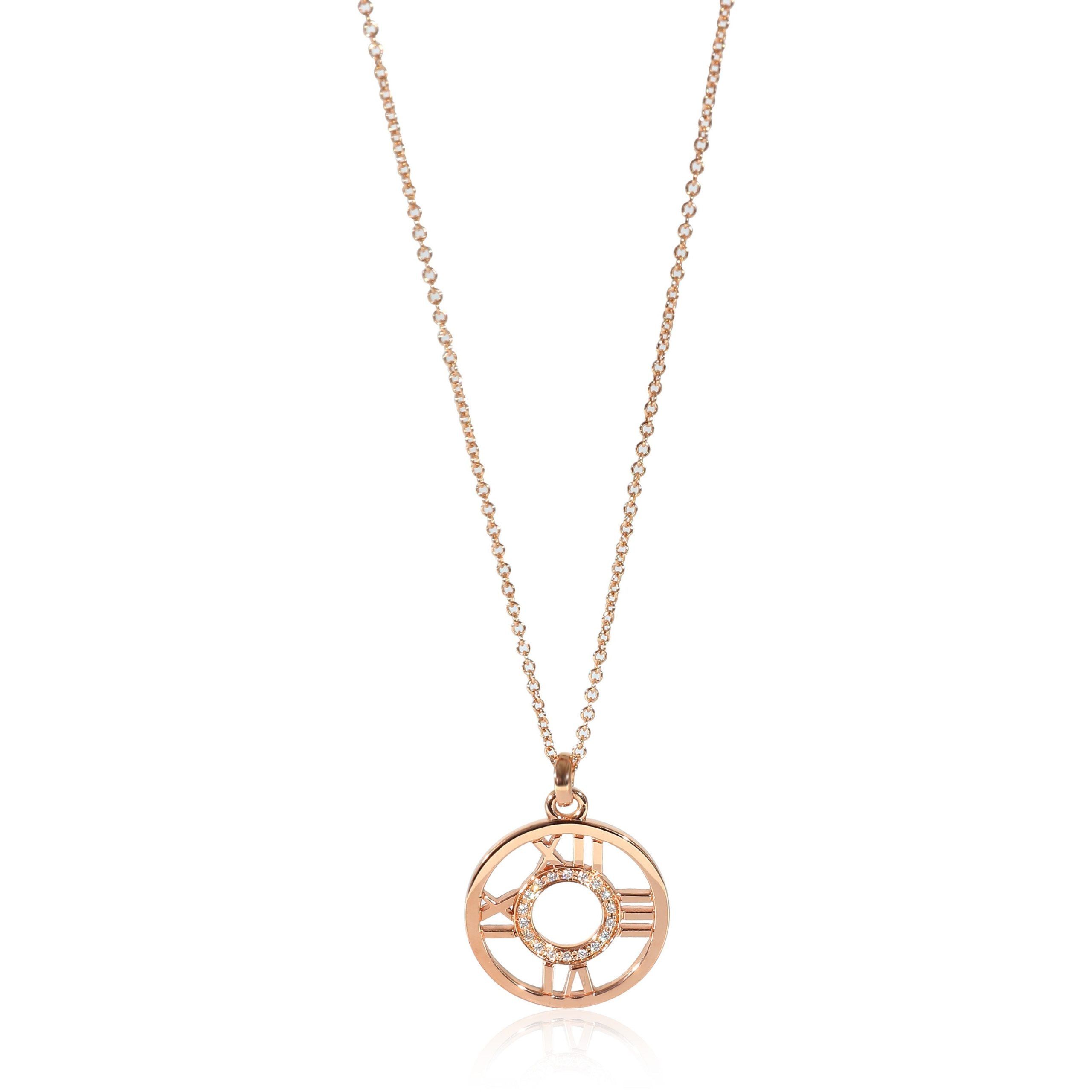 Tiffany & Co. Atlas Pendant in 18K Rose Gold 0.02 CTW