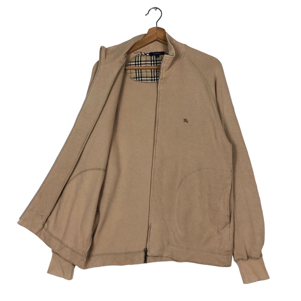 Burberry 🔥Vintage Sweater Jacket Zipper Burberry London Nova Check Size US M / EU 48-50 / 2 - 11 Thumbnail