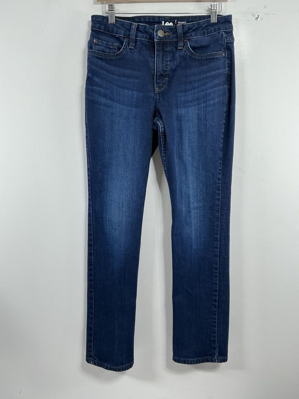 Lee Womans Lee Regular Fit Straight Leg Blue Jeans 6 M Size 28" / US 6 / IT 42 - 1 Thumbnail
