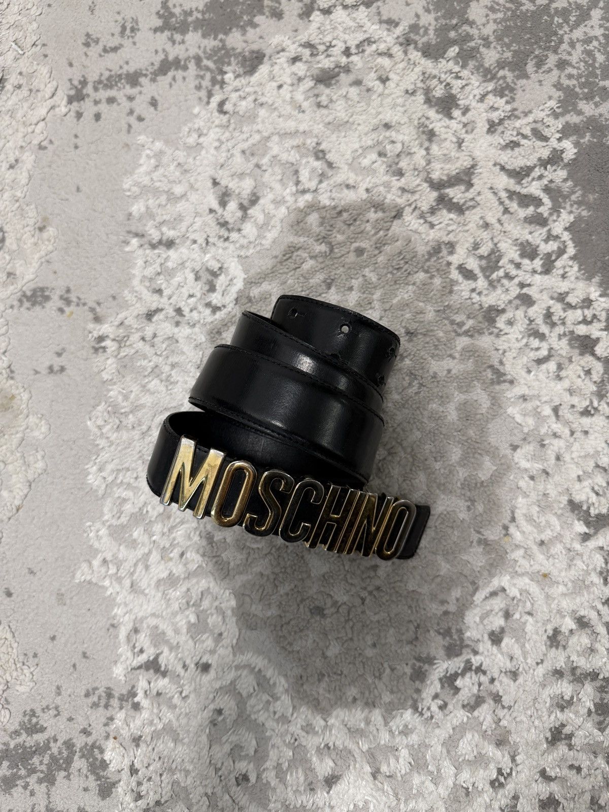 Moschino Black Moschino belt metal logo autentic Size 34 - 3 Thumbnail