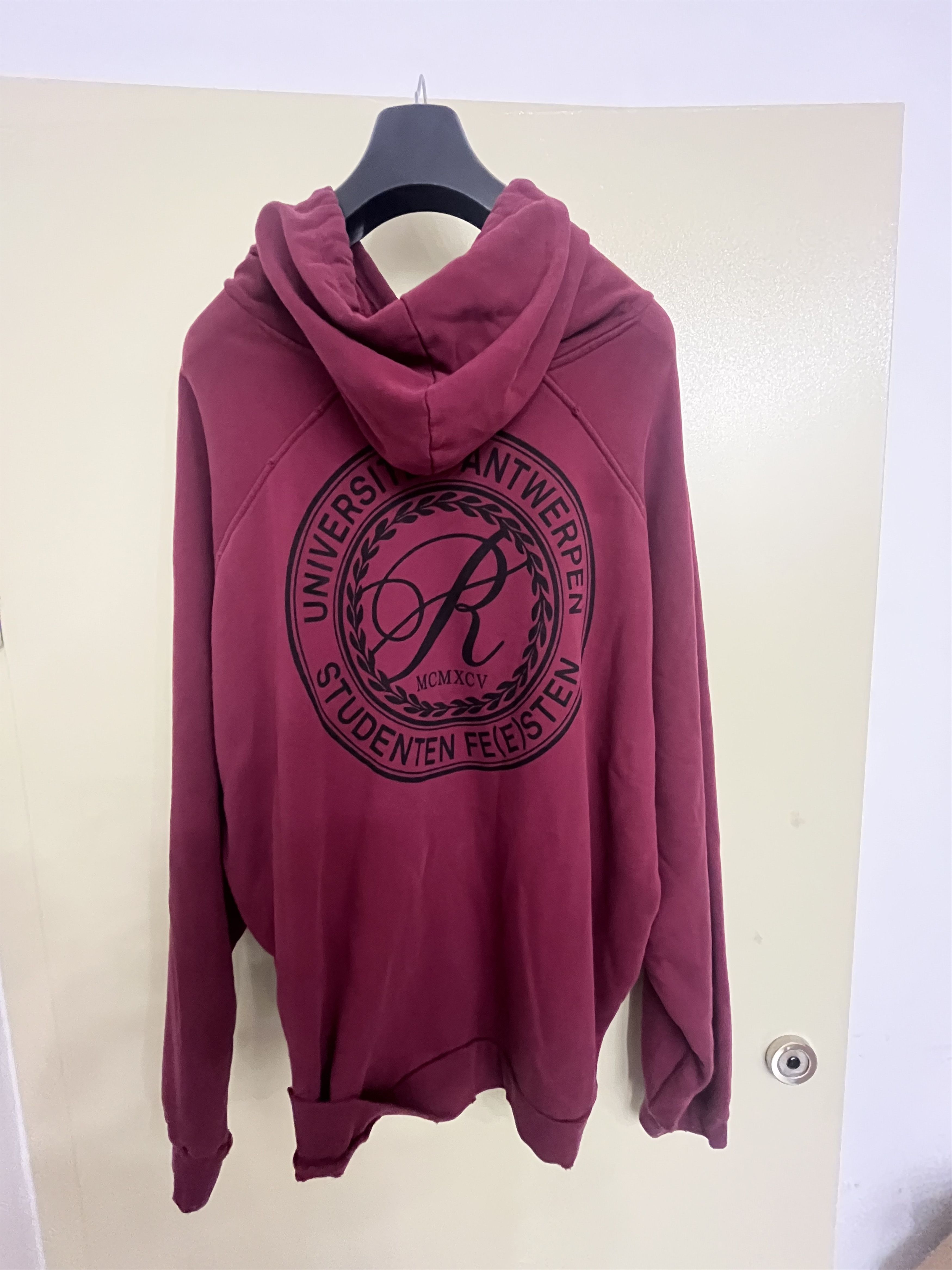 Raf Simons Raf Simons University of Antwerp Distressed Hoodie Size US S / EU 44-46 / 1 - 3 Thumbnail