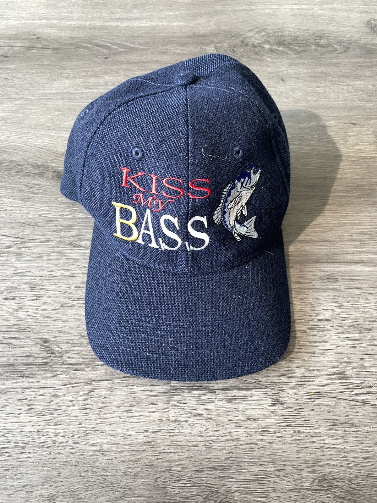 Vintage Vintage “Kiss My Bass” Velcro Back Hat (Sz.OS) Size ONE SIZE - 1 Thumbnail