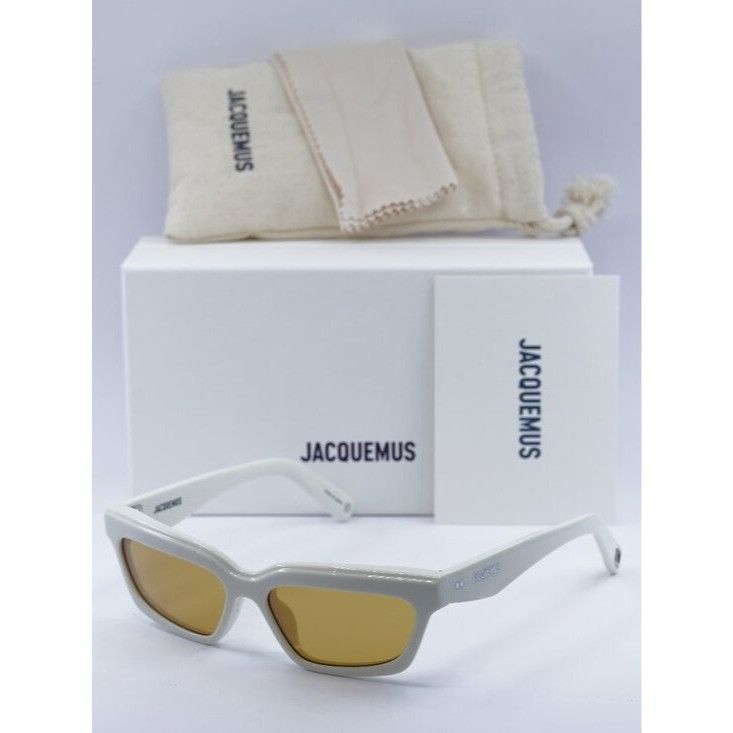 Jacquemus Jacquemus SALON JAC/62 C3 Sunglasses White Rectangle Frame Size ONE SIZE - 1 Thumbnail