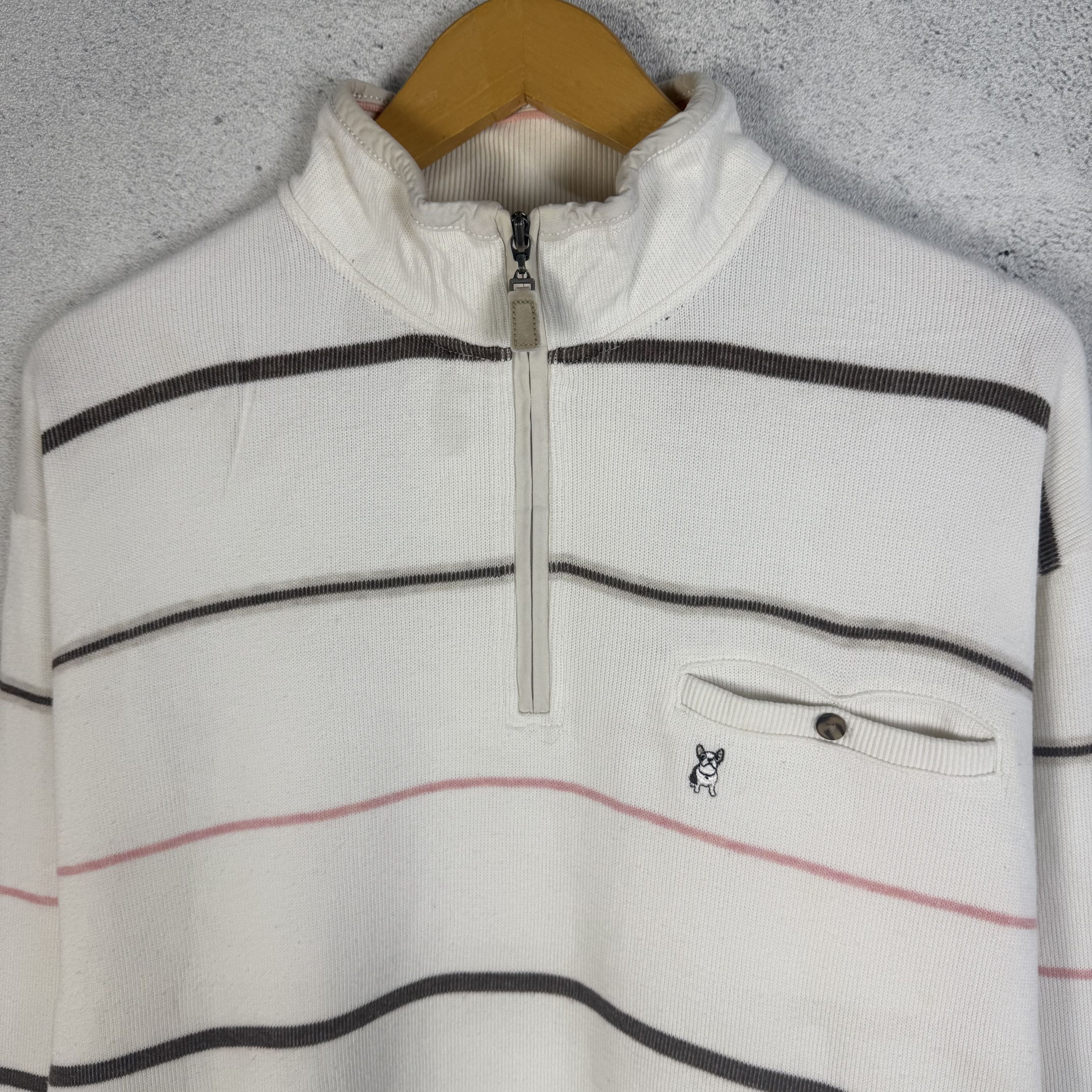 Vintage Vintage Macbeth Stripes Halfzip Sweatshirt Crewneck Size US L / EU 52-54 / 3 - 4 Thumbnail