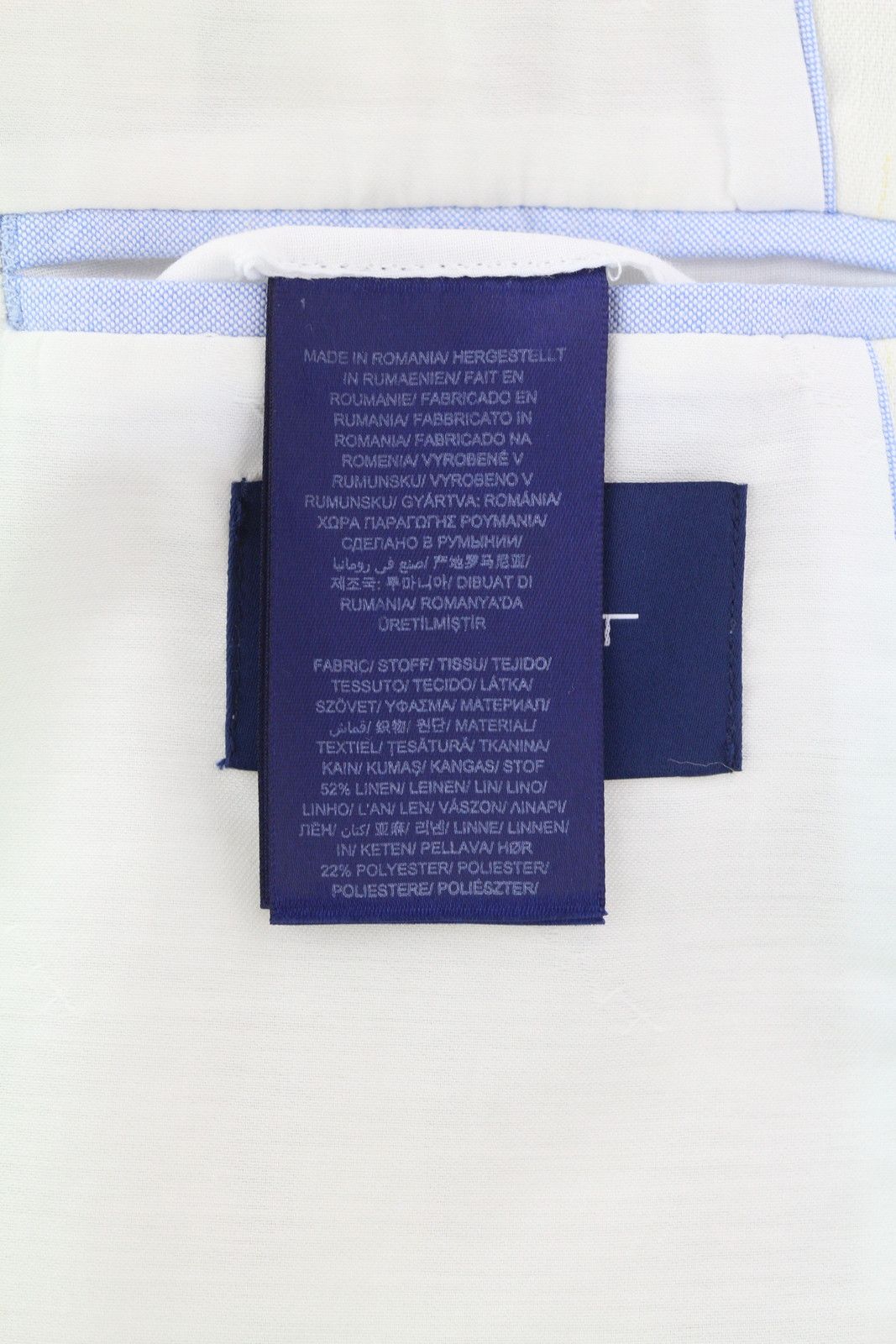 Gant STRIPE LINEN STRAIGHT EU38 Off-White Linen Blend 85338 Size M / US 6-8 / IT 42-44 - 9 Thumbnail