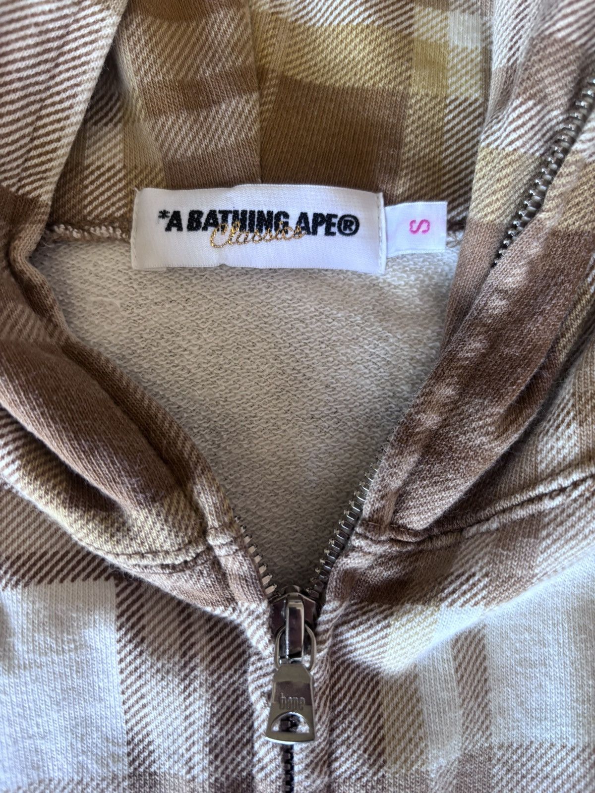 Bape Bape Tan Plaid Full Zip Size US S / EU 44-46 / 1 - 2 Thumbnail
