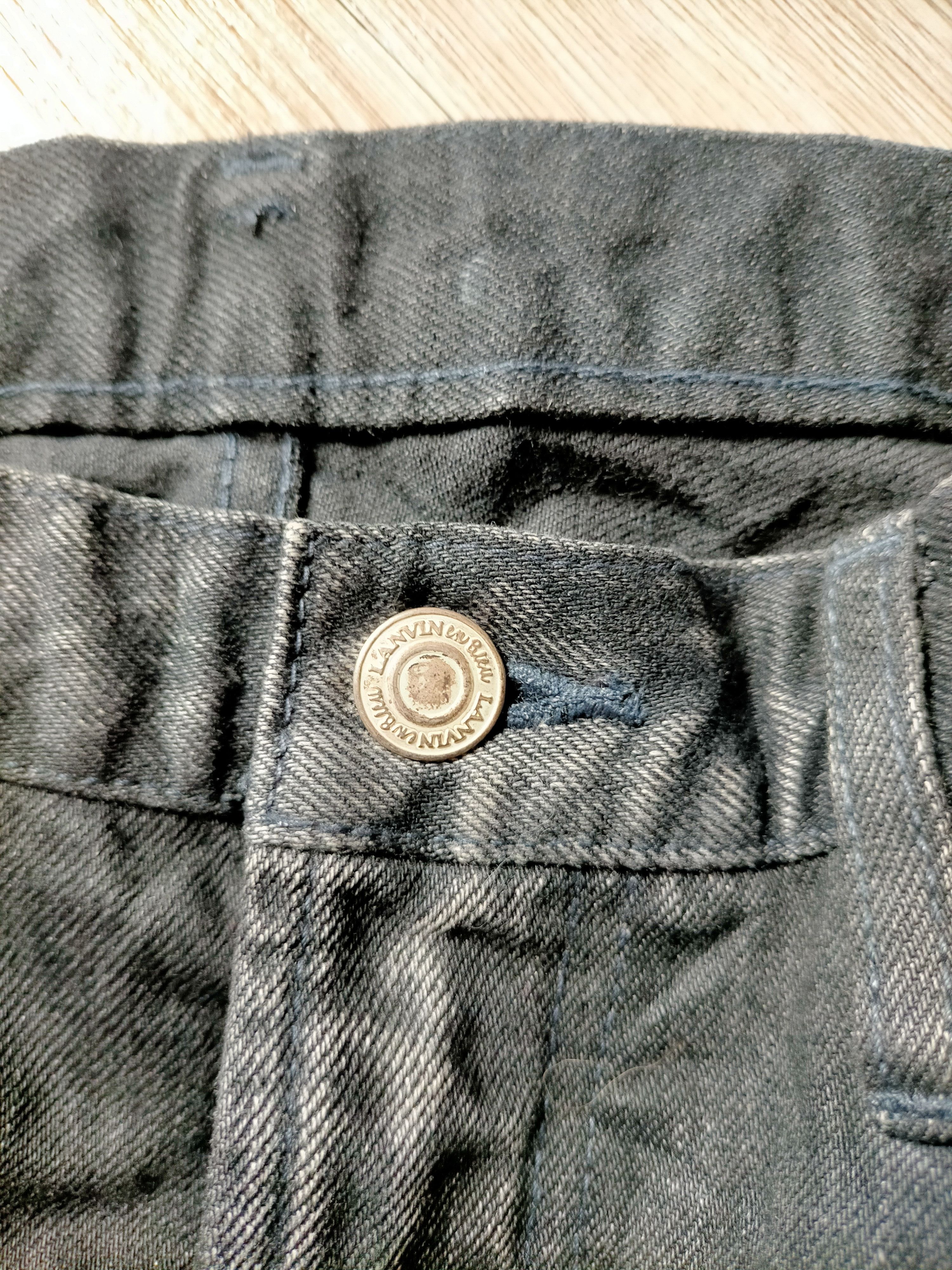 Lanvin Lanvin eu Bleu Black Embroidered Logo Denim Pants Size US 34 / EU 50 - 16 Thumbnail