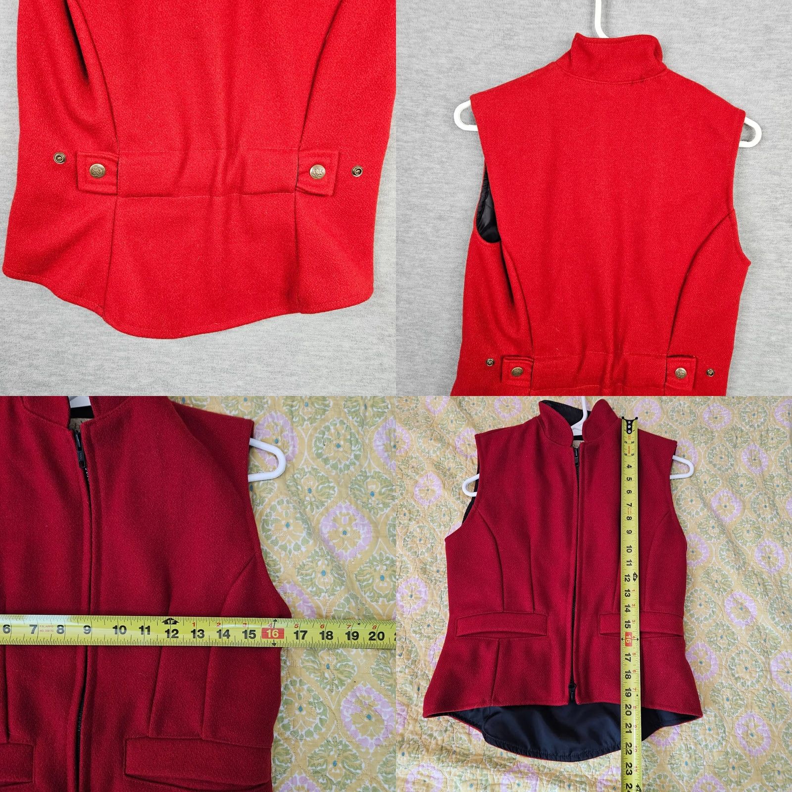 Vintage VINTAGE Schaefer Outfitter Women's Vest Zip Up Red XS Wool/Nylon Tweed Lined Polyester USA Flaws Size XS / US 0-2 / IT 36-38 - 8 Thumbnail