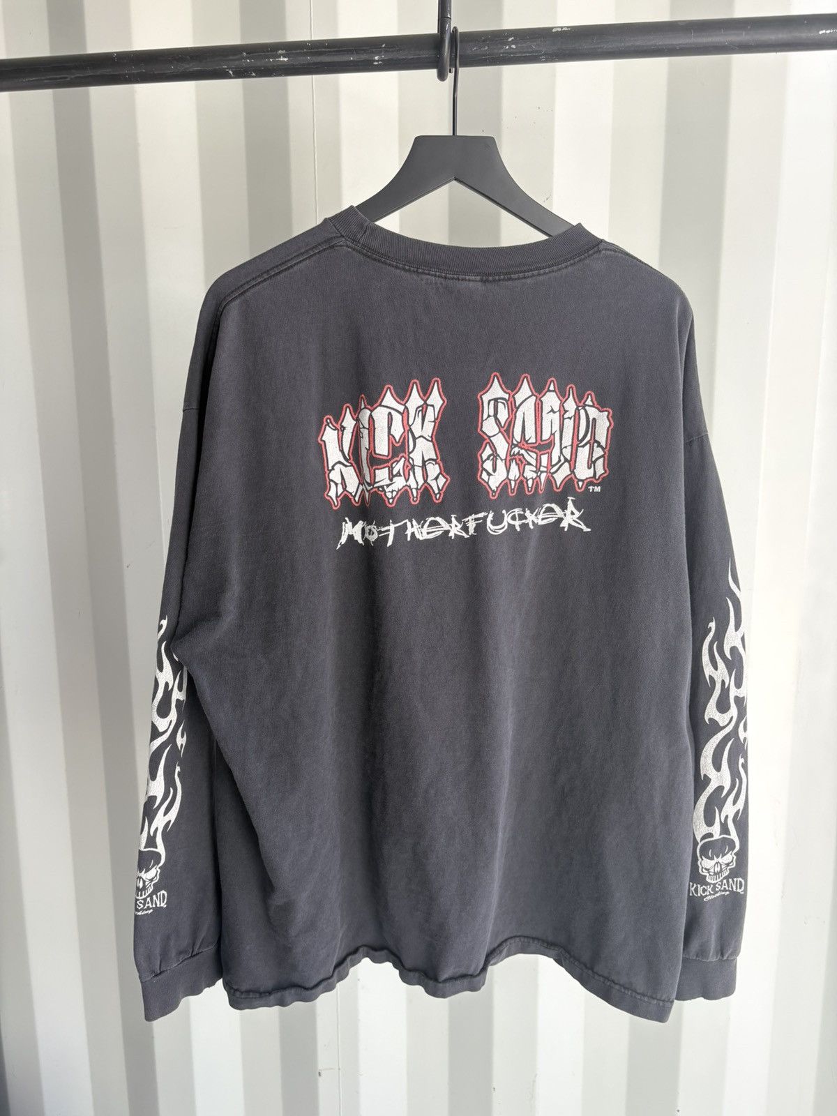 Vintage Vintage Kick Sand Motherfucker Shirt Distressed Faded Grunge Size US XXL / EU 58 / 5 - 1 Thumbnail
