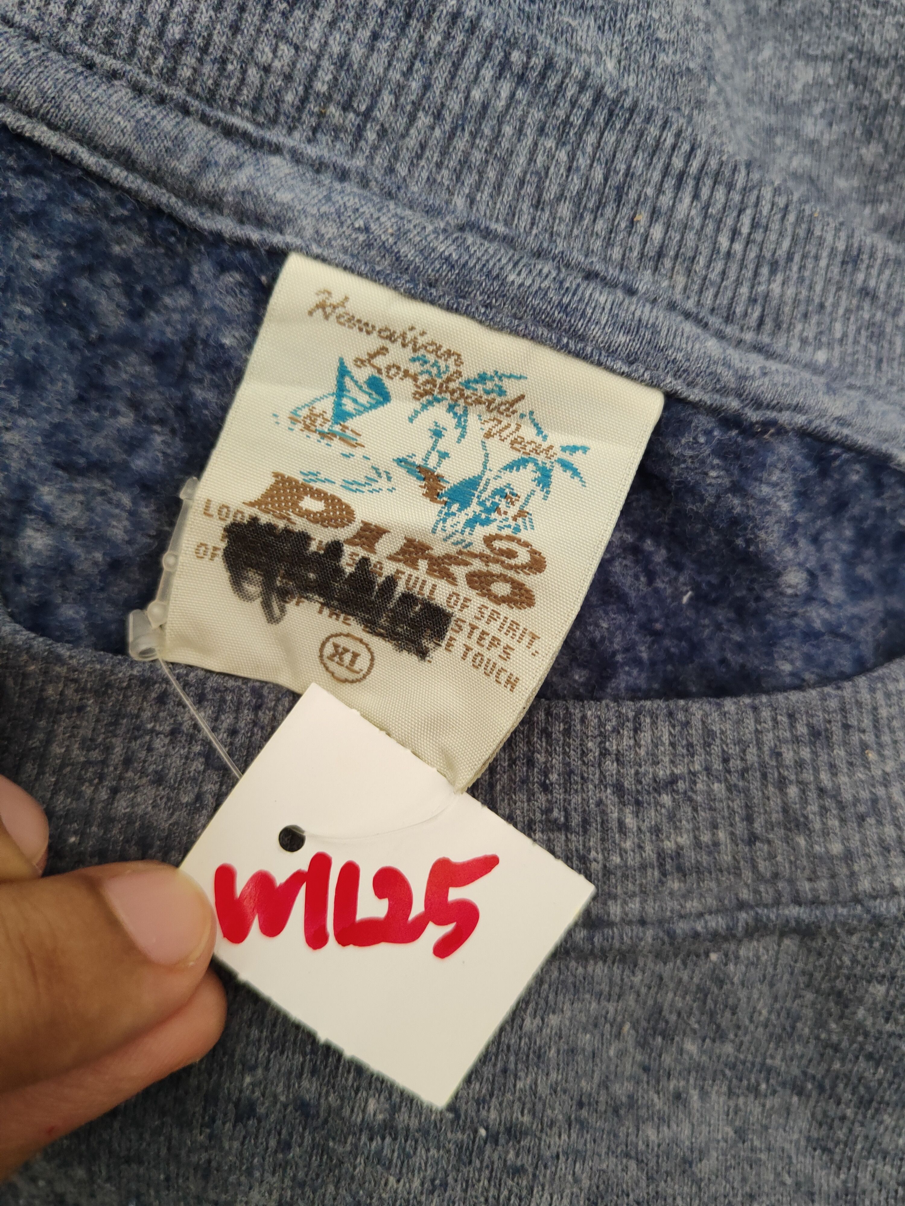 Japanese Brand × Vintage Piko surf vintage Blue Faded Sweatshirts #W1125 Size US XL / EU 56 / 4 - 5 Thumbnail