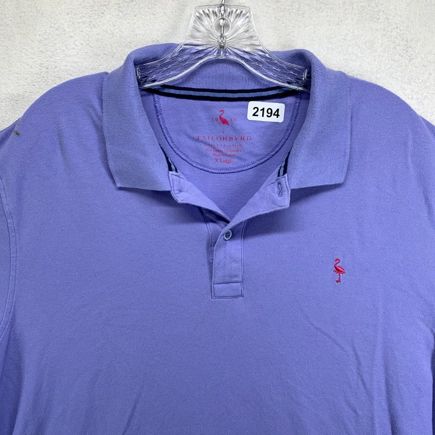 Tailorbyrd TAILORBYRD Polo Shirt Men XL Golf Super Soft Stretch Periwinkle Lightly Worn Size US XL / EU 56 / 4 - 5 Thumbnail