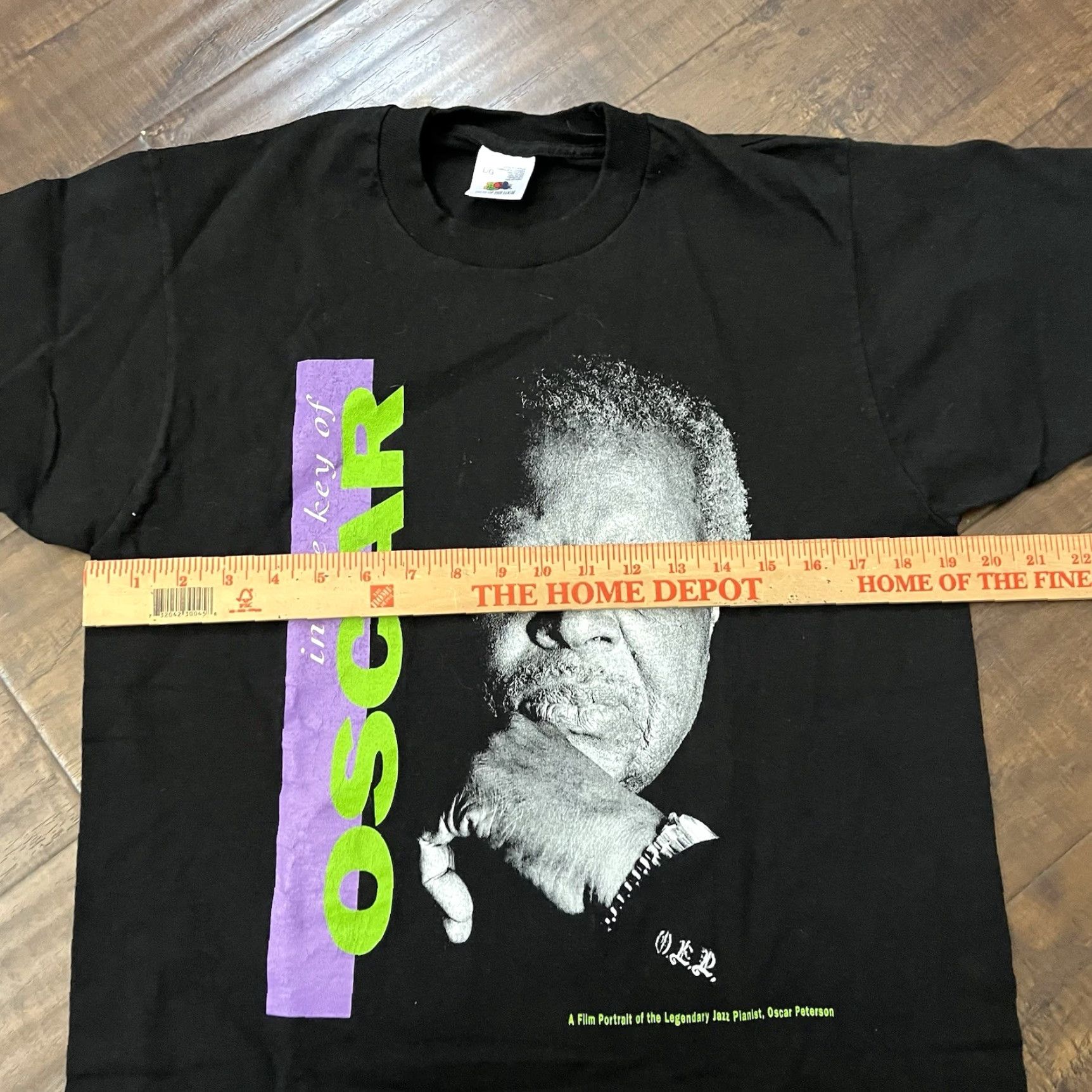 Fruit Of The Loom VINTAGE Oscar Peterson Jazz T-Shirt Men Large Black 90s Cotton Crew Neck Graphic Print Size US L / EU 52-54 / 3 - 7 Thumbnail