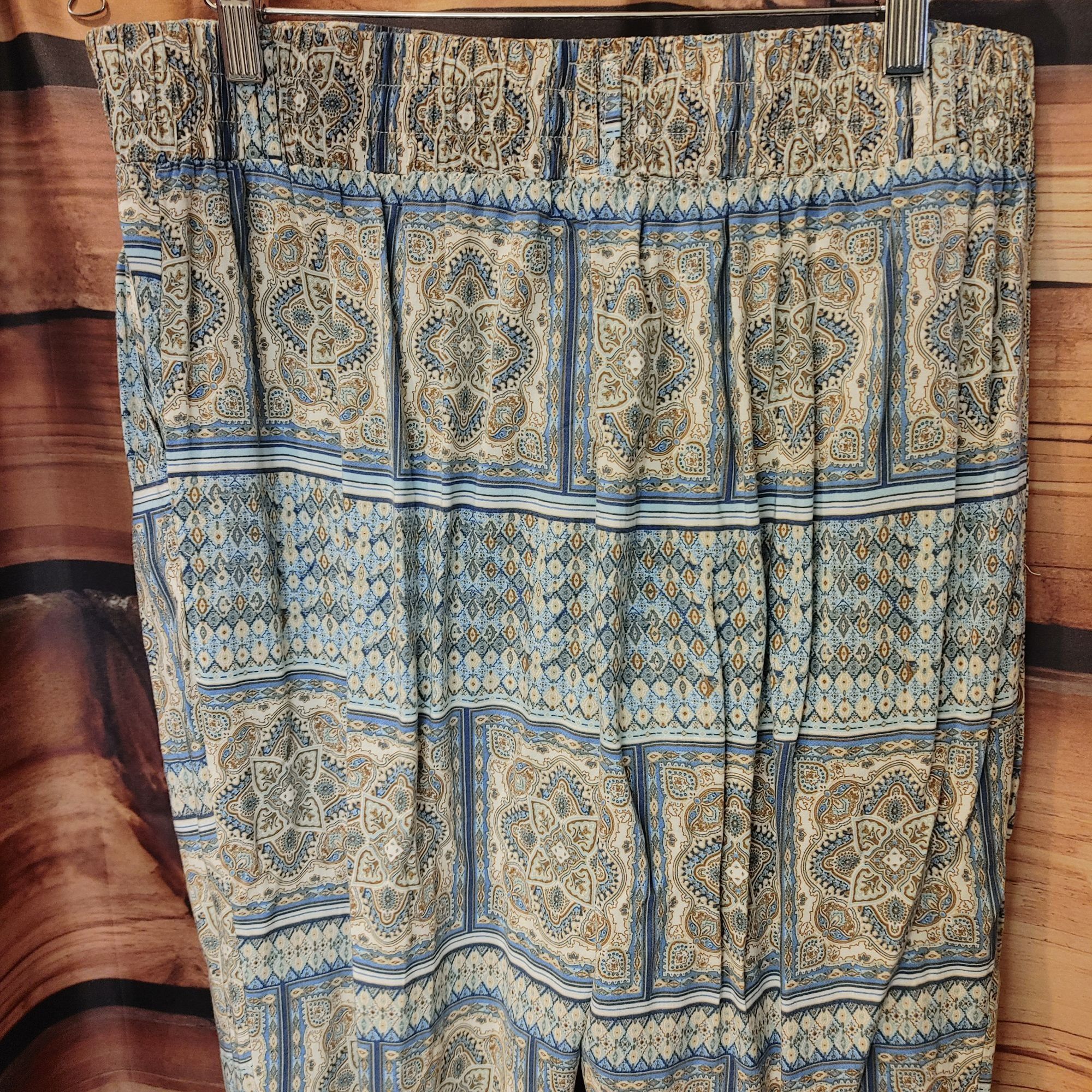 Other One 5 One Women's Multi Colored Tribal Boho Lounge Pants LG Size 34" / US 12 / IT 48 - 2 Thumbnail
