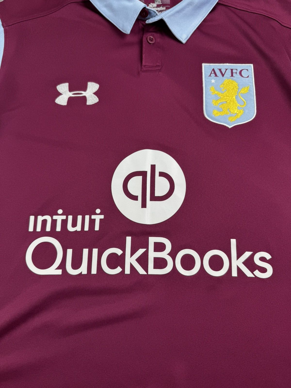 Under Armour × Vintage Aston Villa 2016/2017 Red Bloke core Soccer Football Fan T Shirt Jersey Kit Size US L / EU 52-54 / 3 - 6 Thumbnail