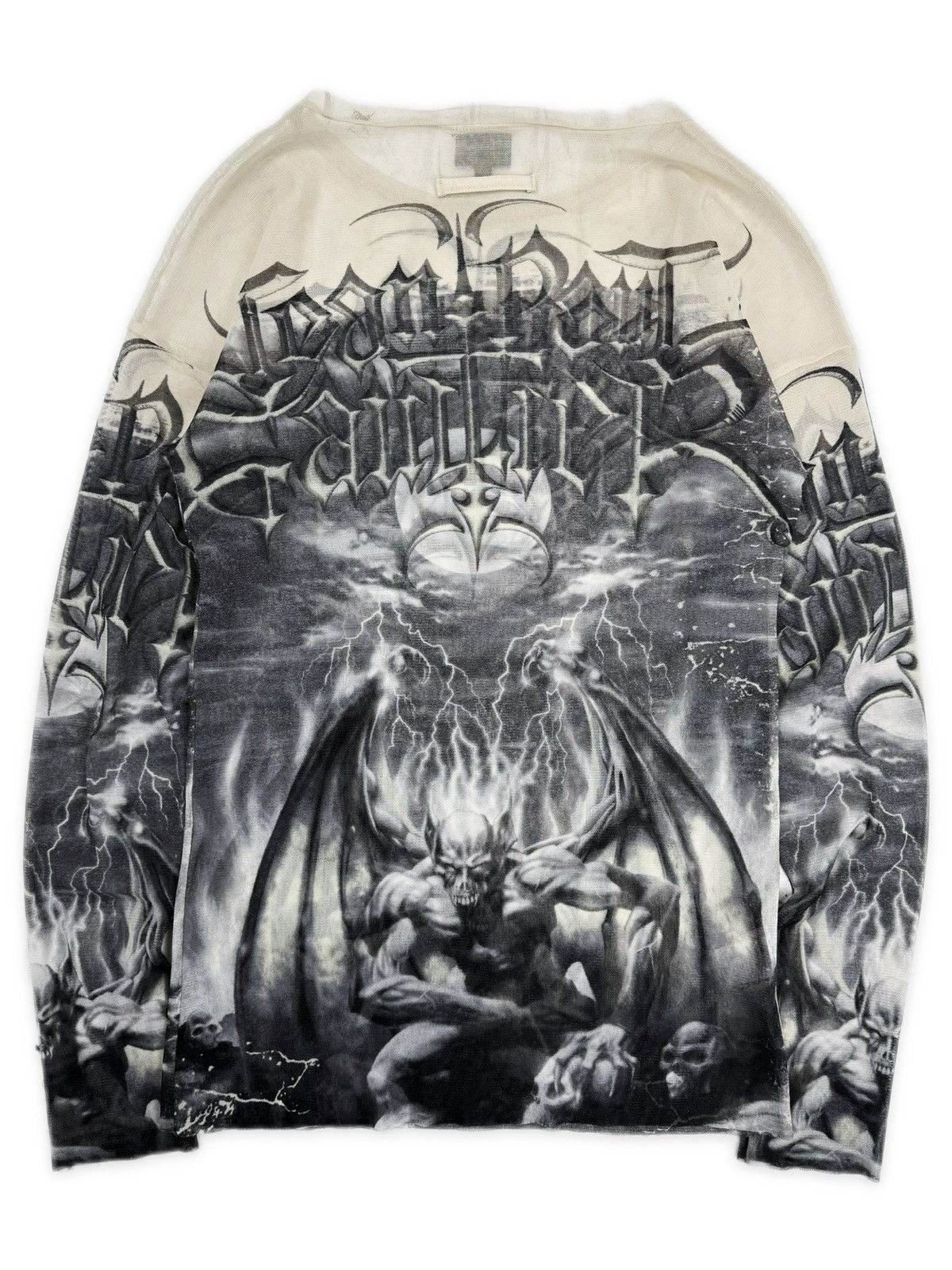 Jean Paul Gaultier SS01 Jean Paul Gaultier ‘Satan’ Tattoo Mesh Long Sleeve Size US M / EU 48-50 / 2 - 3 Thumbnail