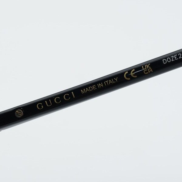 Gucci Gucci GG1432S 002 Butterfly Sunglasses Black Square Frame Size ONE SIZE - 7 Thumbnail