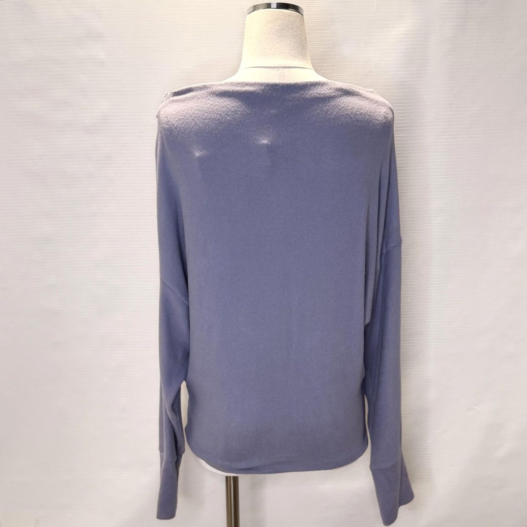Vintage Gilli Sweater Womens Small Purple Boat Neck Dolman Sleeve Zipper Knit Pullover Size S / US 4 / IT 40 - 3 Thumbnail