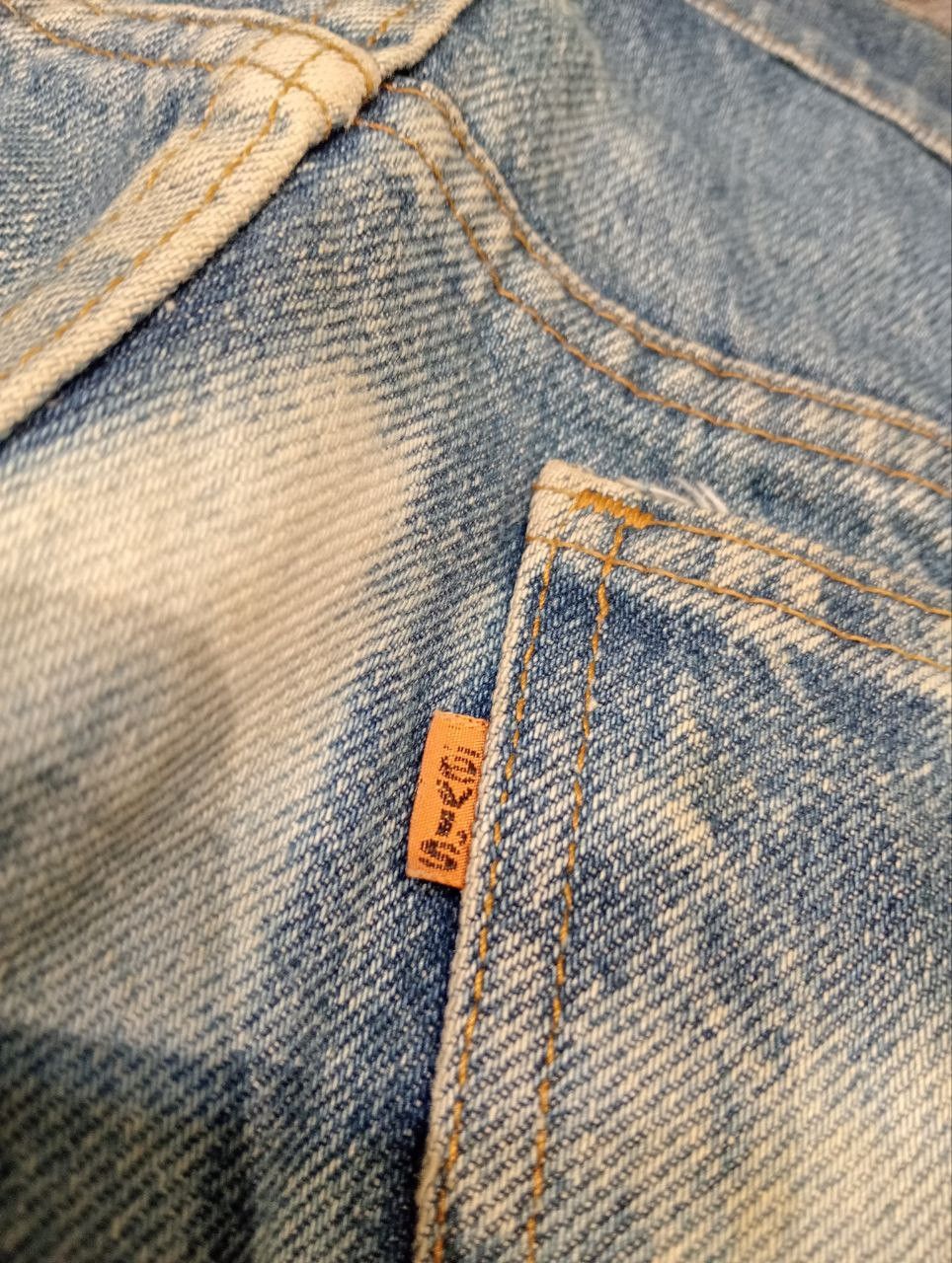 Levi's Vintage Clothing RARE LEVI'S VINTAGE 505 ORANGE TAB BLEACH JEANS Size US 33 - 13 Thumbnail