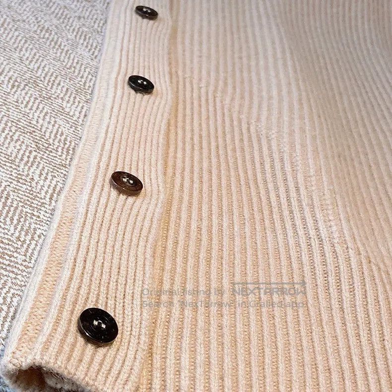 Hermes Hermes Milk tea color ribbed knitted cashmere dress Size XXS / US 00 / IT 34 - 6 Thumbnail