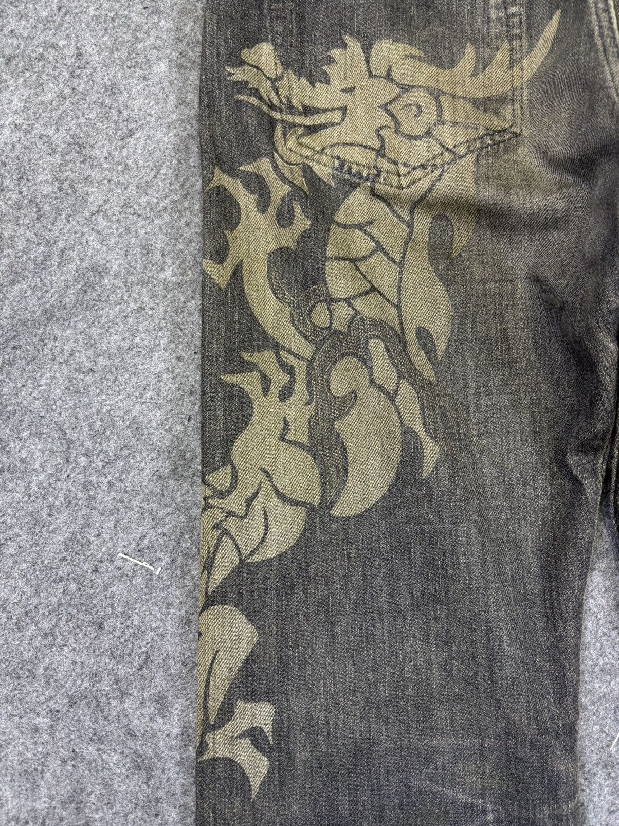 Japanese Brand 💥Artisanal💥Archival Marquis Twin Dragon Mural Denim F972 Size US 32 / EU 48 - 13 Thumbnail
