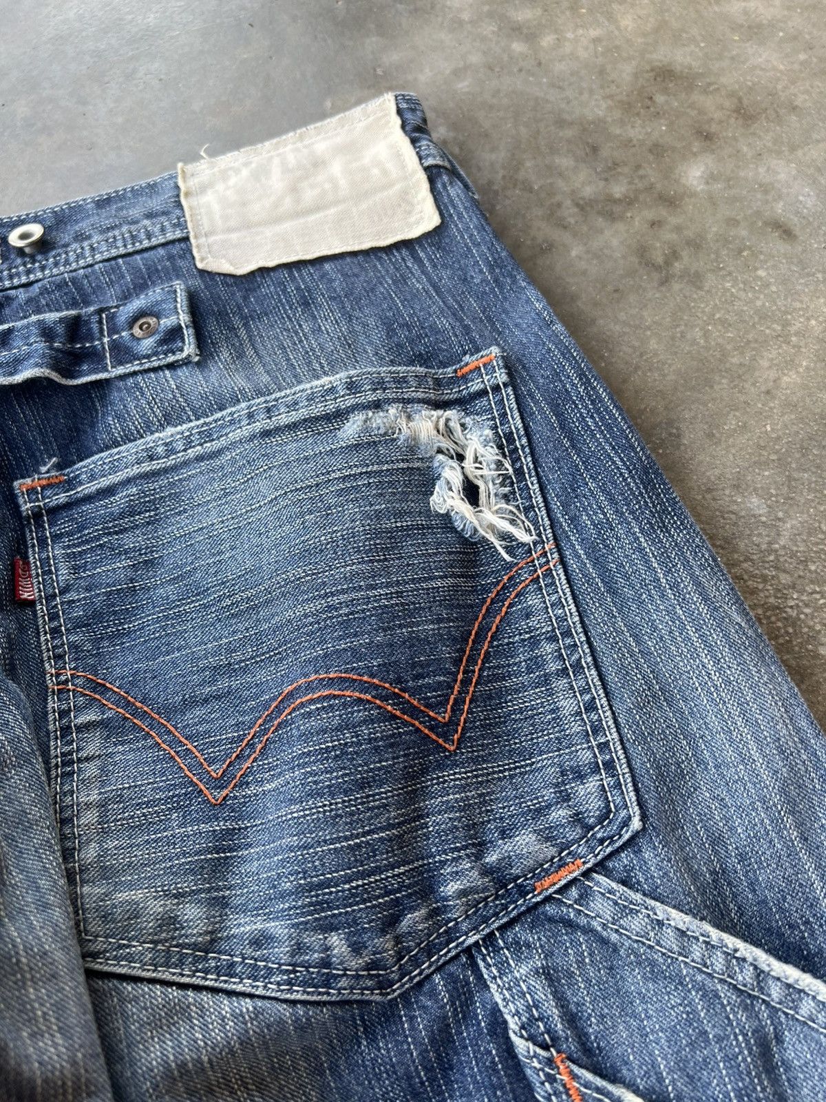 Edwin 💥Flare 💥Vintage Edwin XVS Distress Washed Jean Size US 33 - 16 Thumbnail