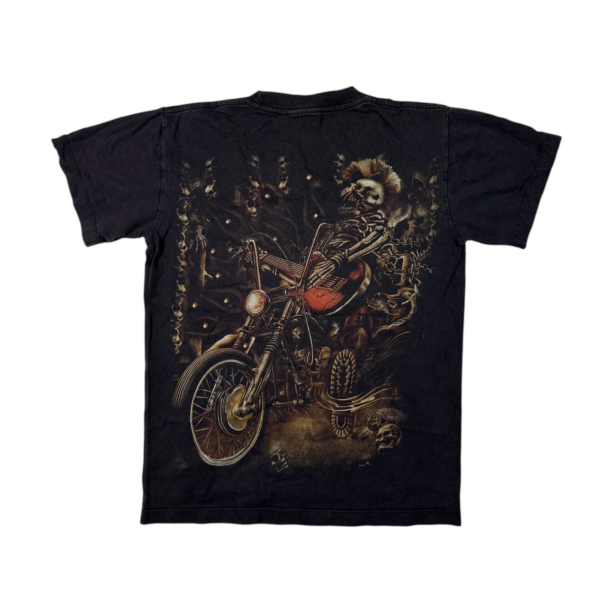 Other Vintage Ghost Rider T-shirt Grim Reaper Biker Black Tee S Size US S / EU 44-46 / 1 - 2 Thumbnail