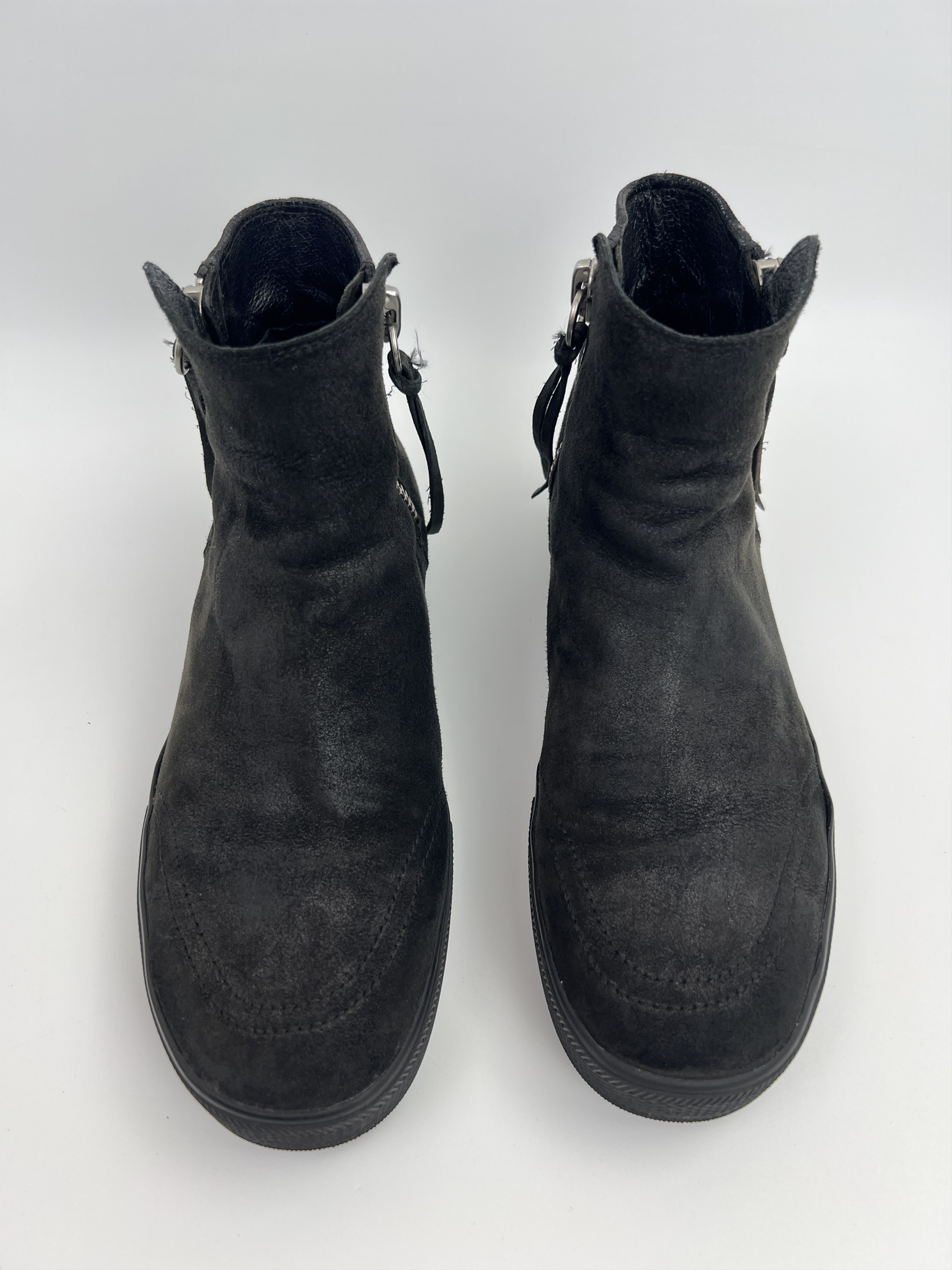 ASH Y2K ASH Black Leather Ankle Boots Zippers Avant Garde Style Size US 9 / IT 39 - 8 Thumbnail