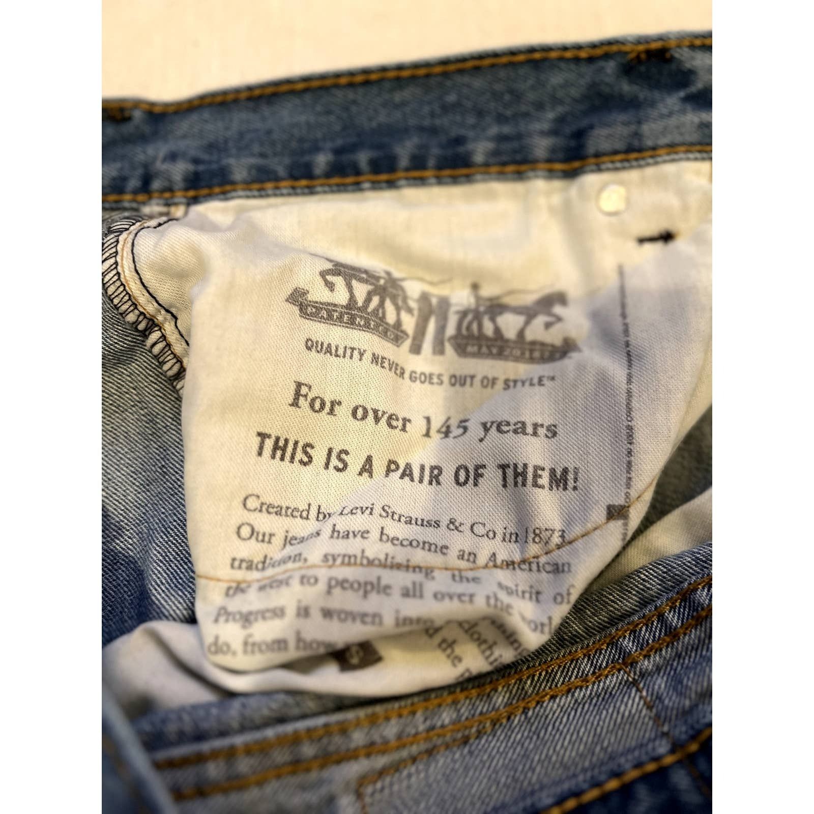 Levi's Levis Mens Jeans 505-42x30 Straight Leg Light Wash Regular Size US 42 / EU 58 - 5 Thumbnail