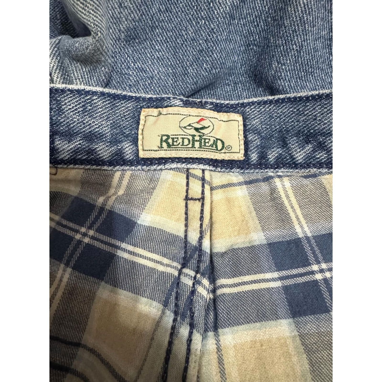 Denime RedHead Jeans Men's Denim Blue Regular 34x28.5 Cotton Pocket Button Work Casual 36 in. Regular Mens Button Closure Solid Vintage No N/A Size US 34 / EU 50 - 3 Thumbnail