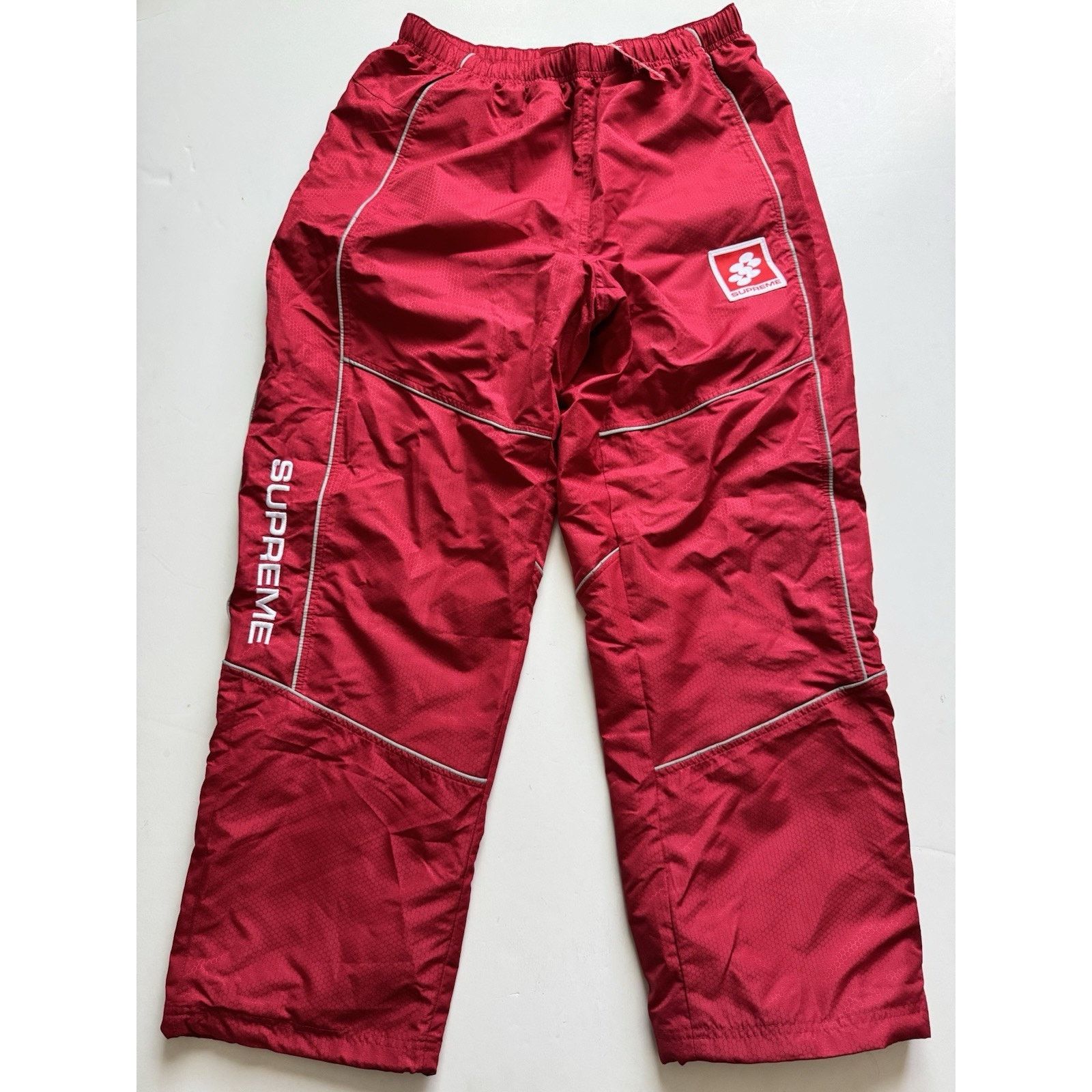 Supreme Supreme Reflective Piping Track Pant Red Large Size US 34 / EU 50 - 2 Thumbnail