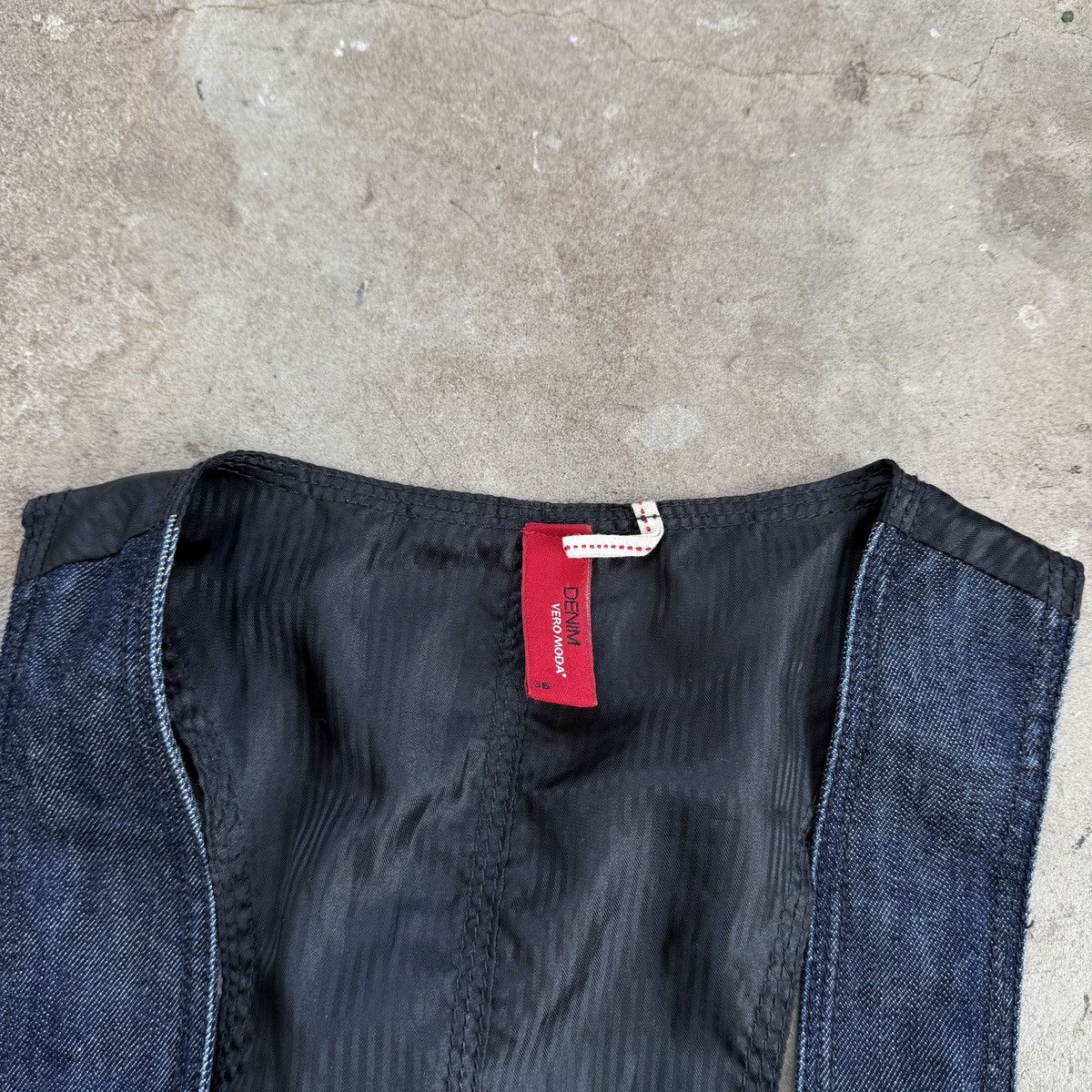20471120 × Vintage Y2K Only Denim Officesirene Vest Size XS / US 0-2 / IT 36-38 - 4 Thumbnail