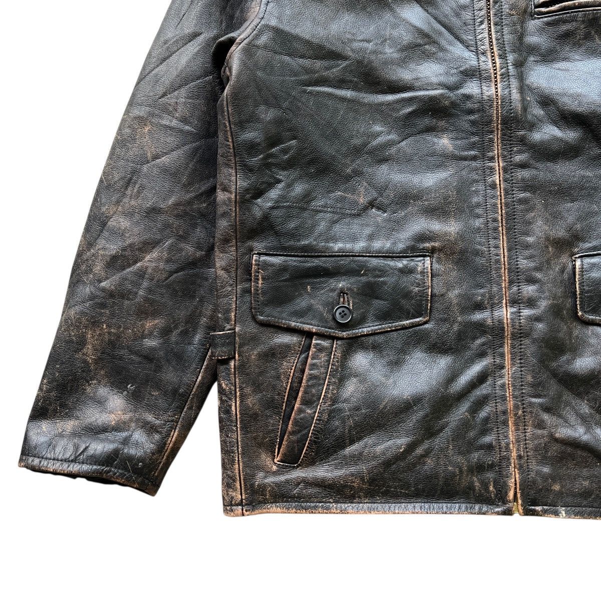 Vintage Vintage Morgan Productions Patina Leather Jacket Size US M / EU 48-50 / 2 - 9 Thumbnail