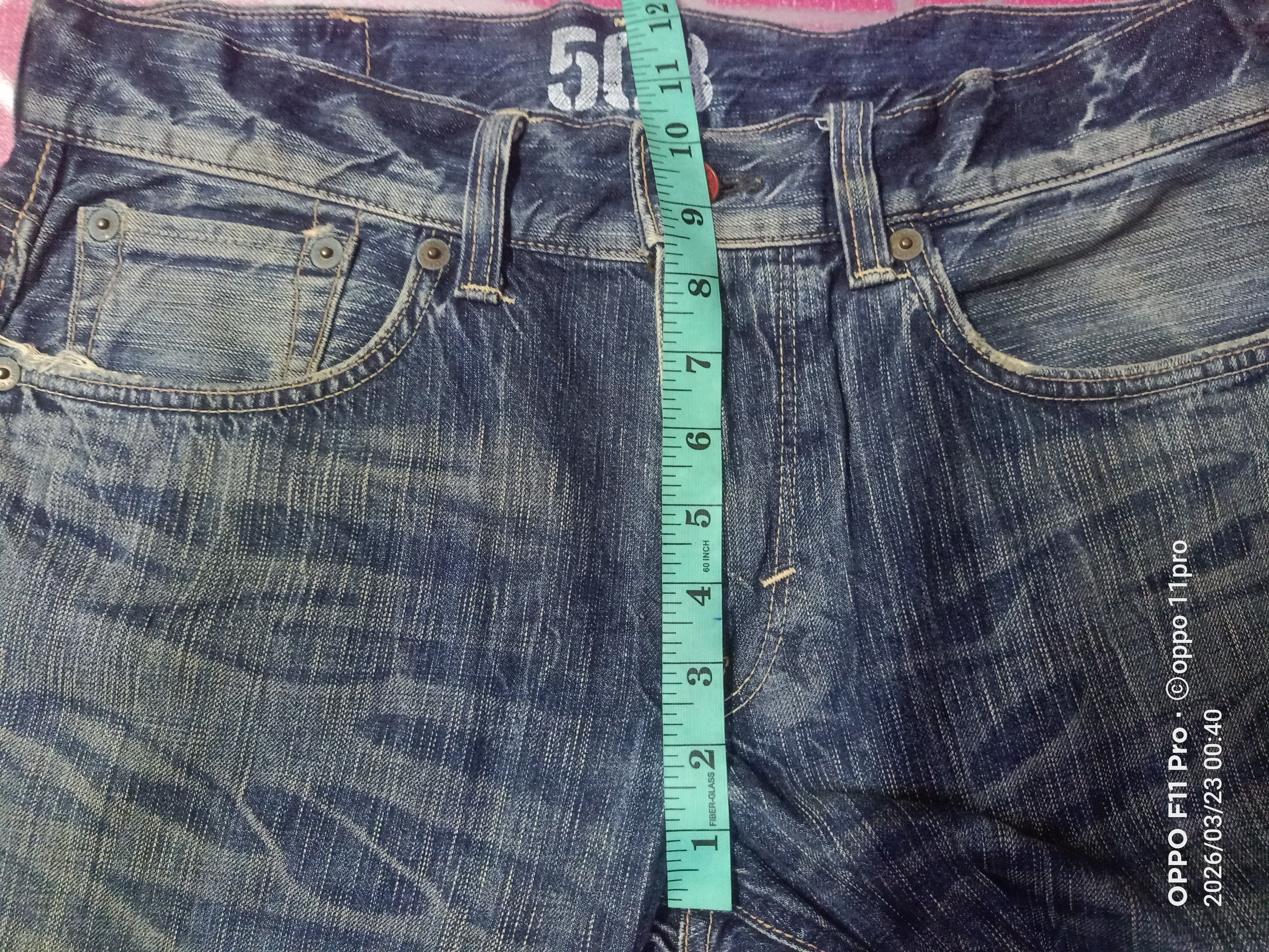 If Six Was Nine 💥Edwin Vintage 503 Flare Denim Distressdenim 💥 Size US 34 / EU 50 - 12 Thumbnail