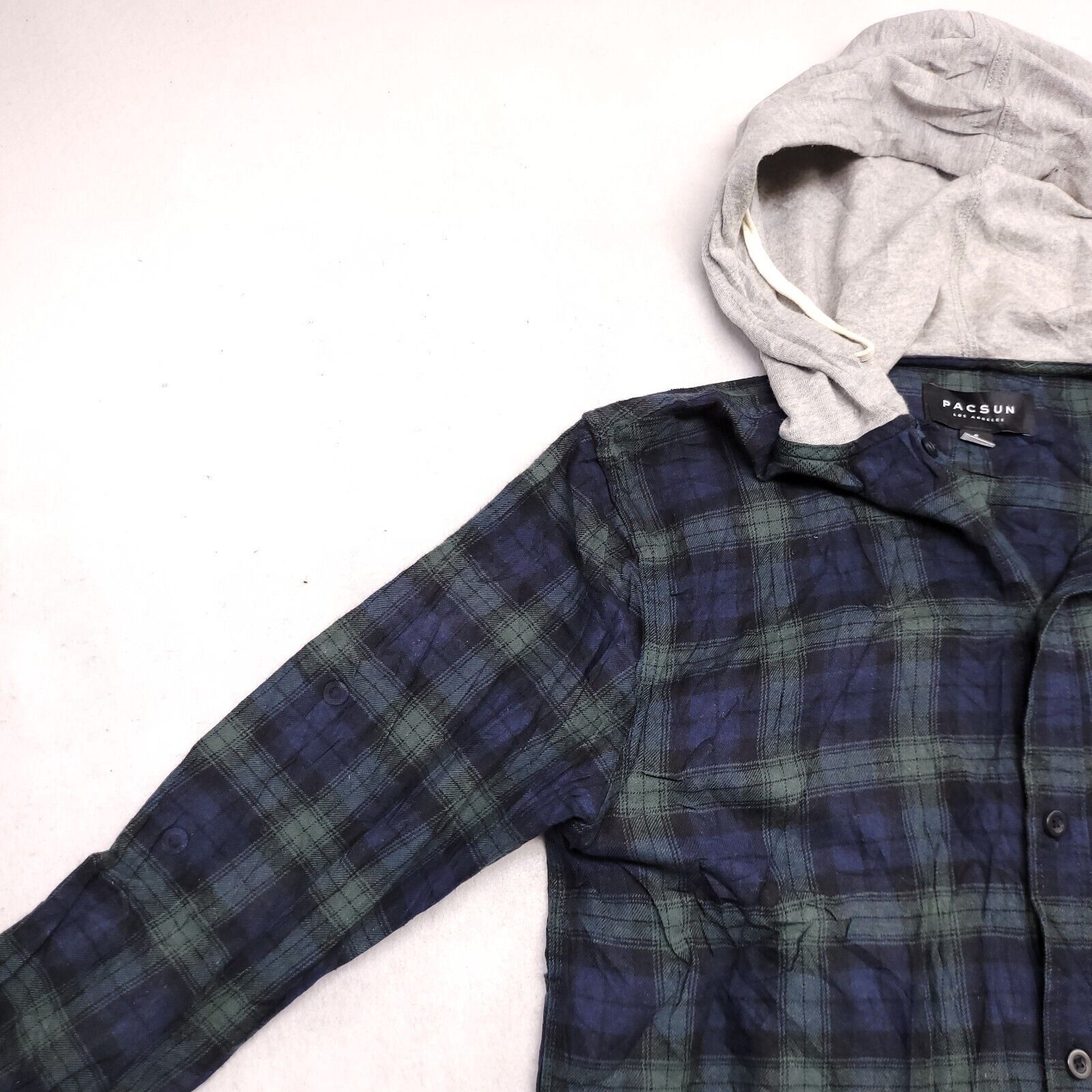 Pacsun PacSun Casual Button Up Hoodie Mens Size Small S Blue Green Size US S / EU 44-46 / 1 - 4 Thumbnail