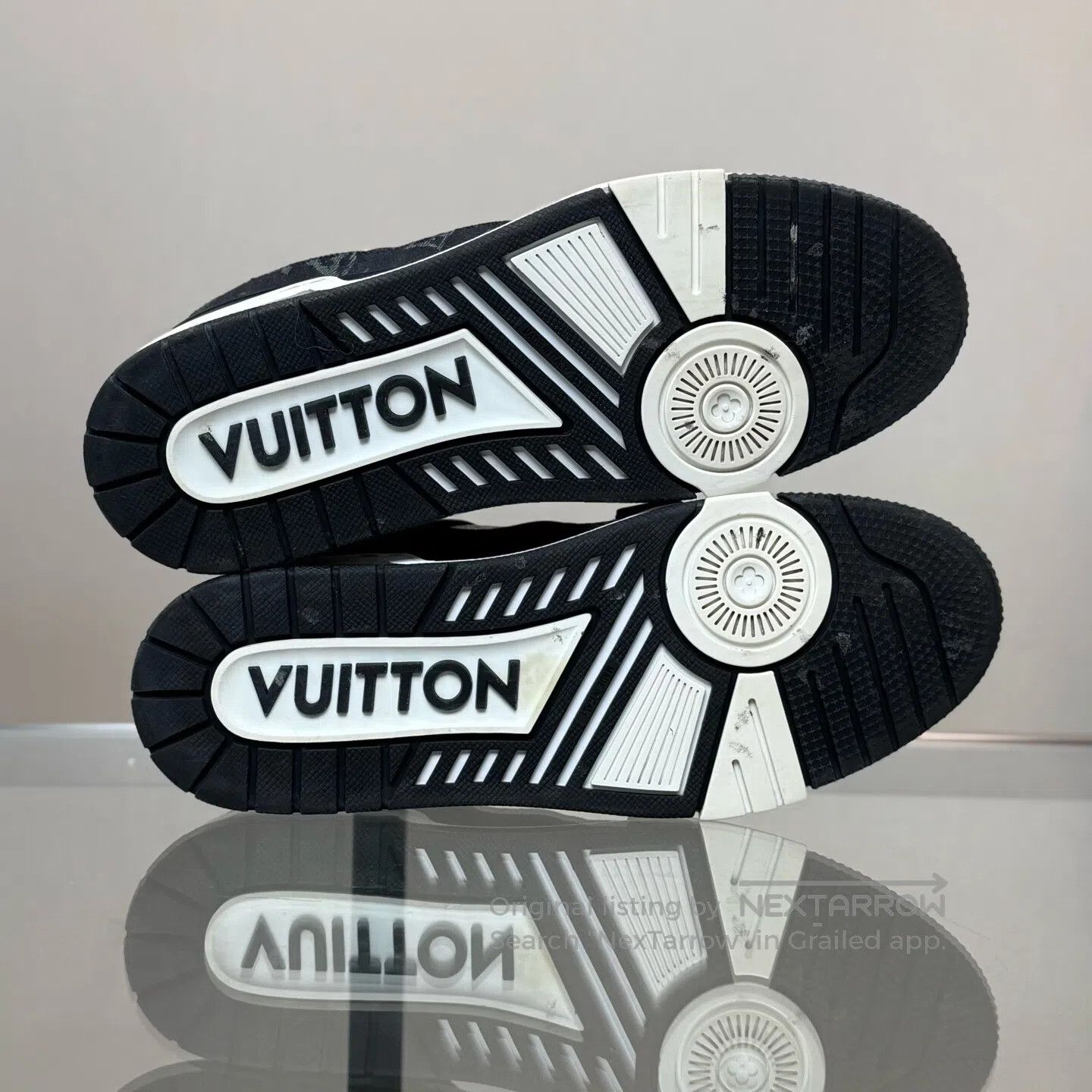 Louis Vuitton Louis Vuitton 24 black and white denim boardshoes Size US 8 / EU 41 - 7 Thumbnail